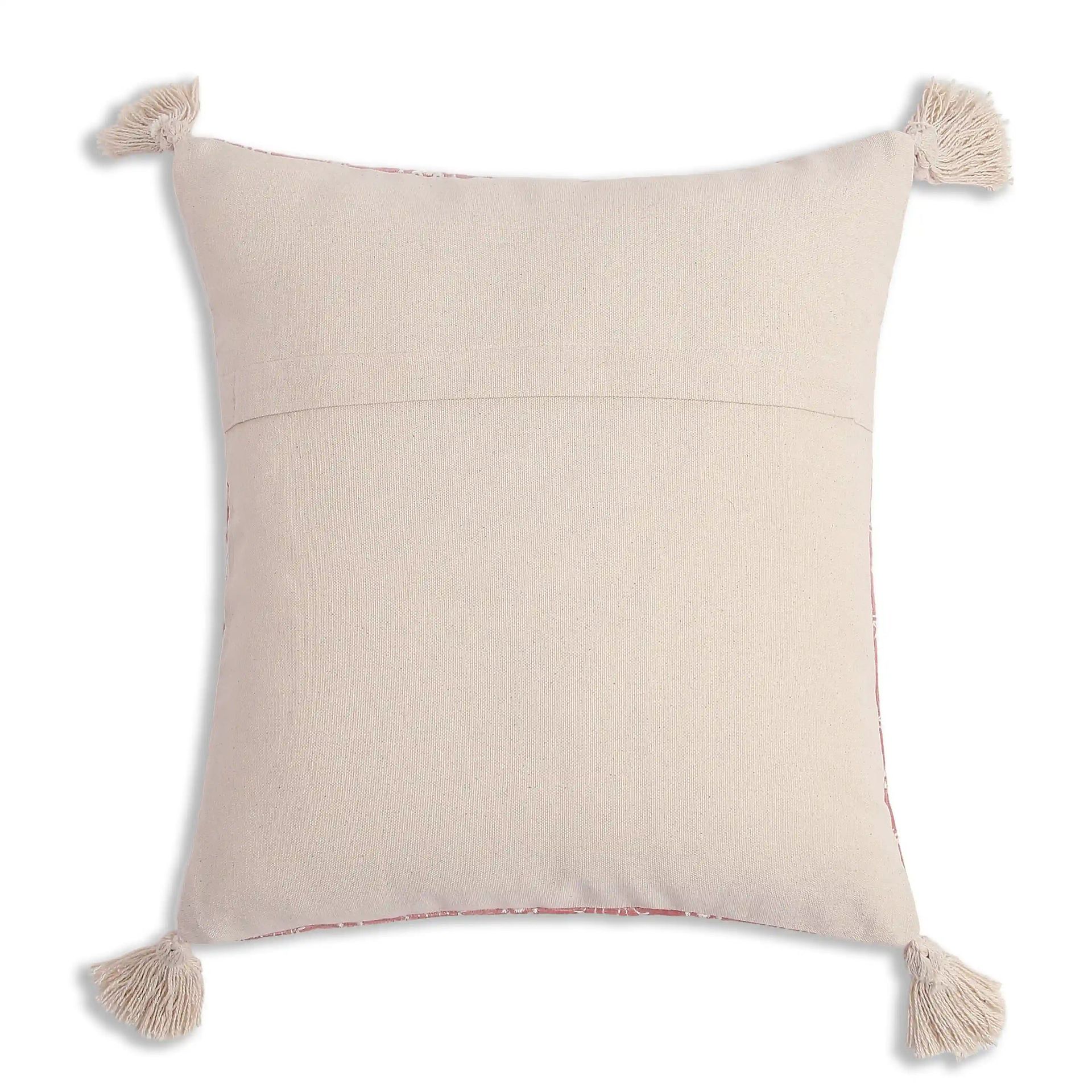 Indian Heritage Velvet Pink Cushion Cover | Vissencia