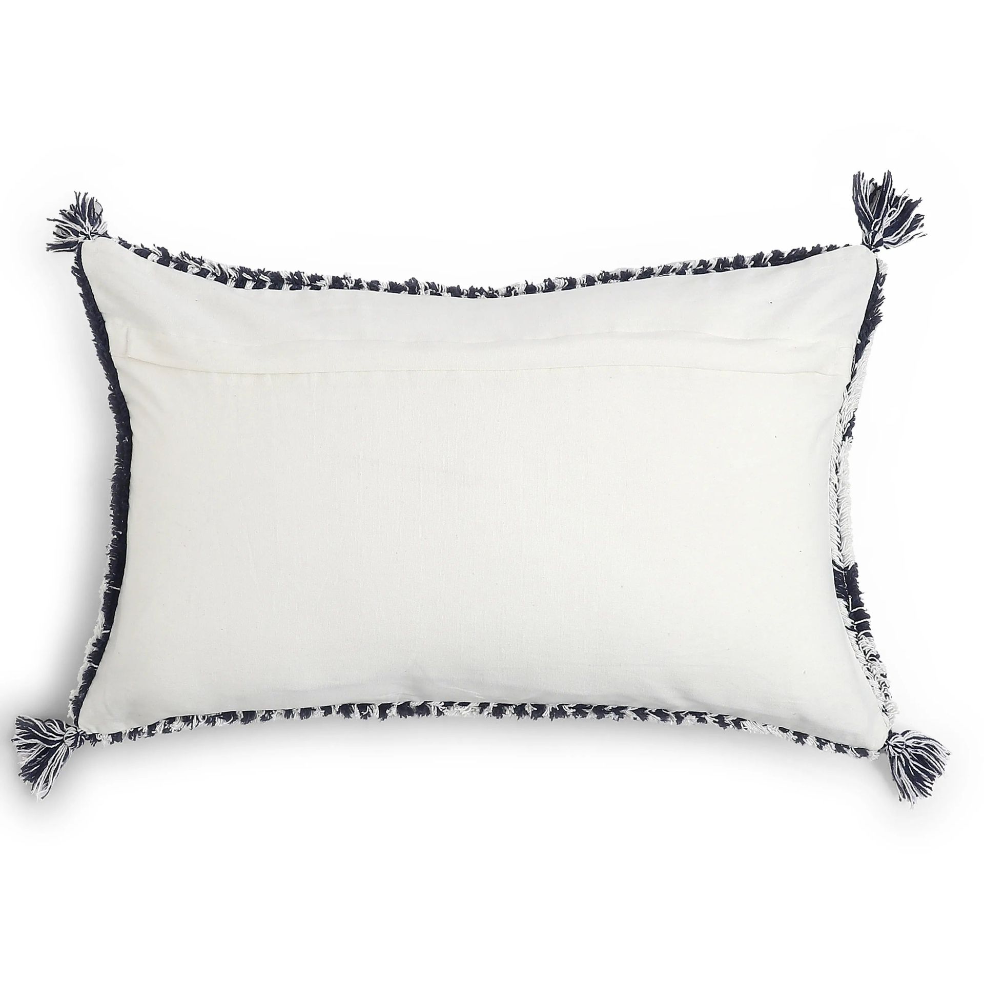 Geometric 100% Cotton Ash Cushion Cover | Vissencia