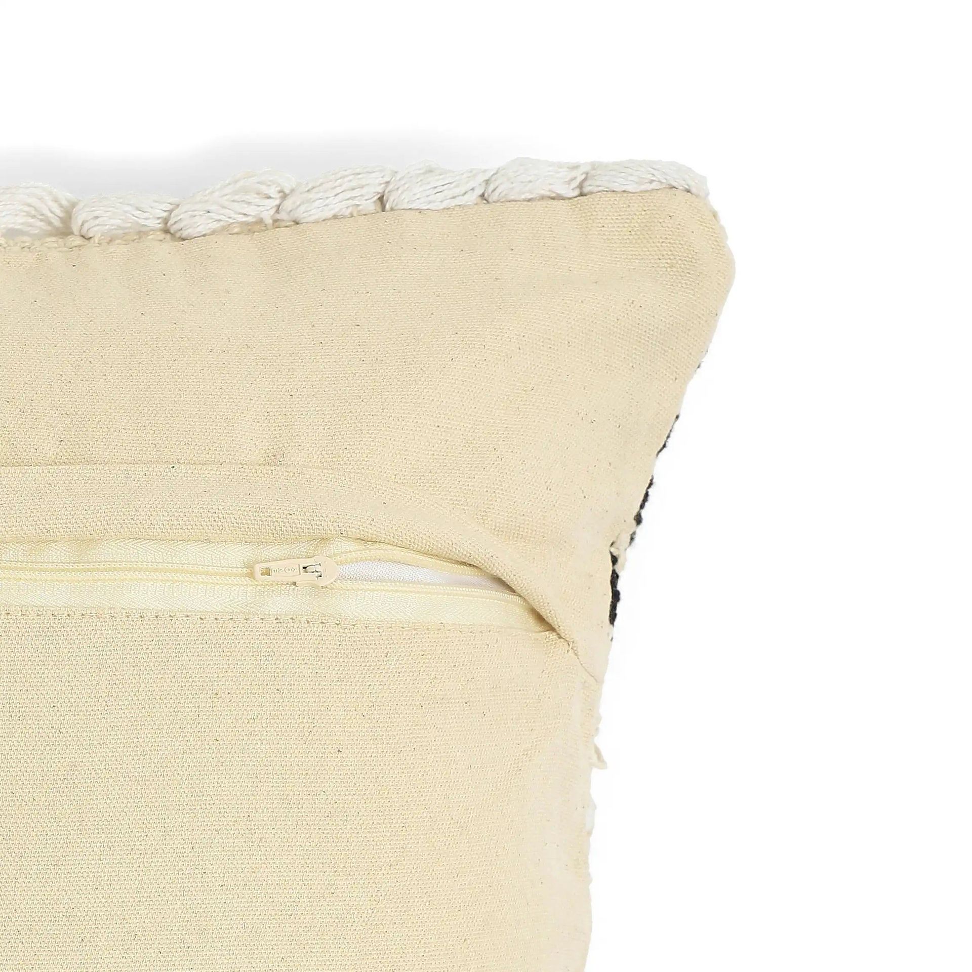 Geometric 100% Cotton Midnight Cushion Cover | Vissencia