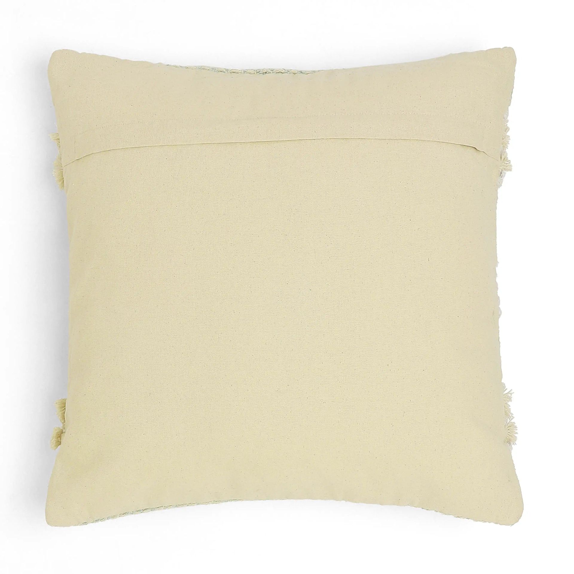 Geometric 100% Cotton Moonlit Sand Cushion Cover | Vissencia