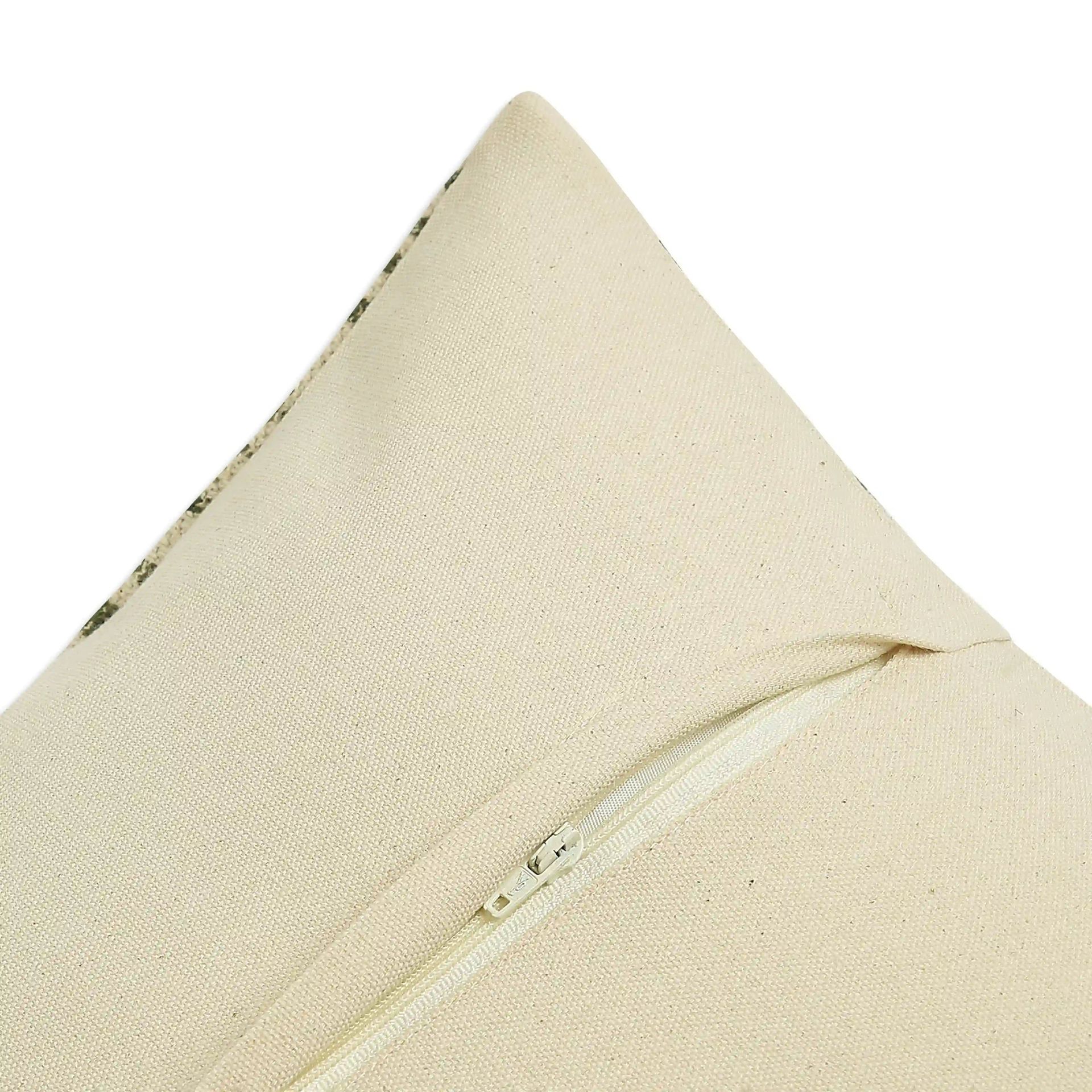 Indian Heritage 100% Cotton Midnight Onyx Cushion Cover | Vissencia