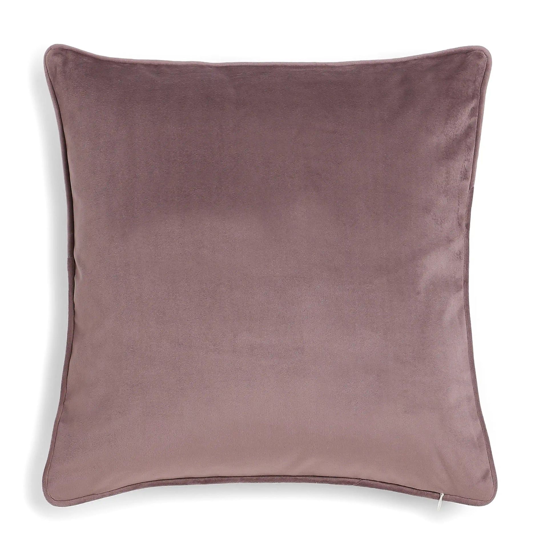 Solid Dyed 100% Polyester Lilac Dust Cushion Cover | Vissencia