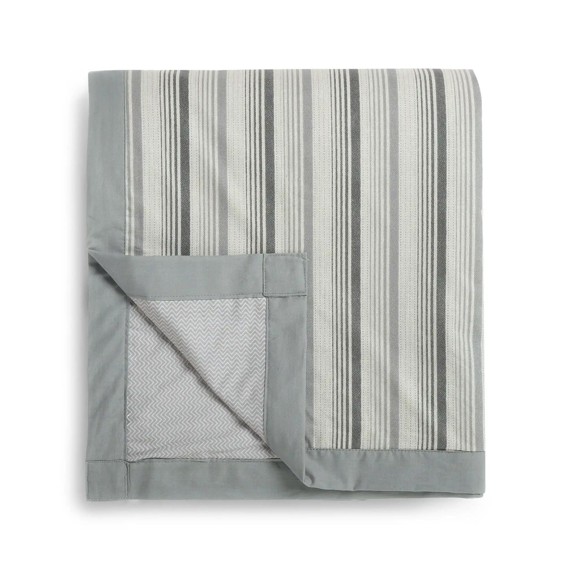 Geometric 200 GSM 100% Cotton Black & White Double Dohar | Threadscapes