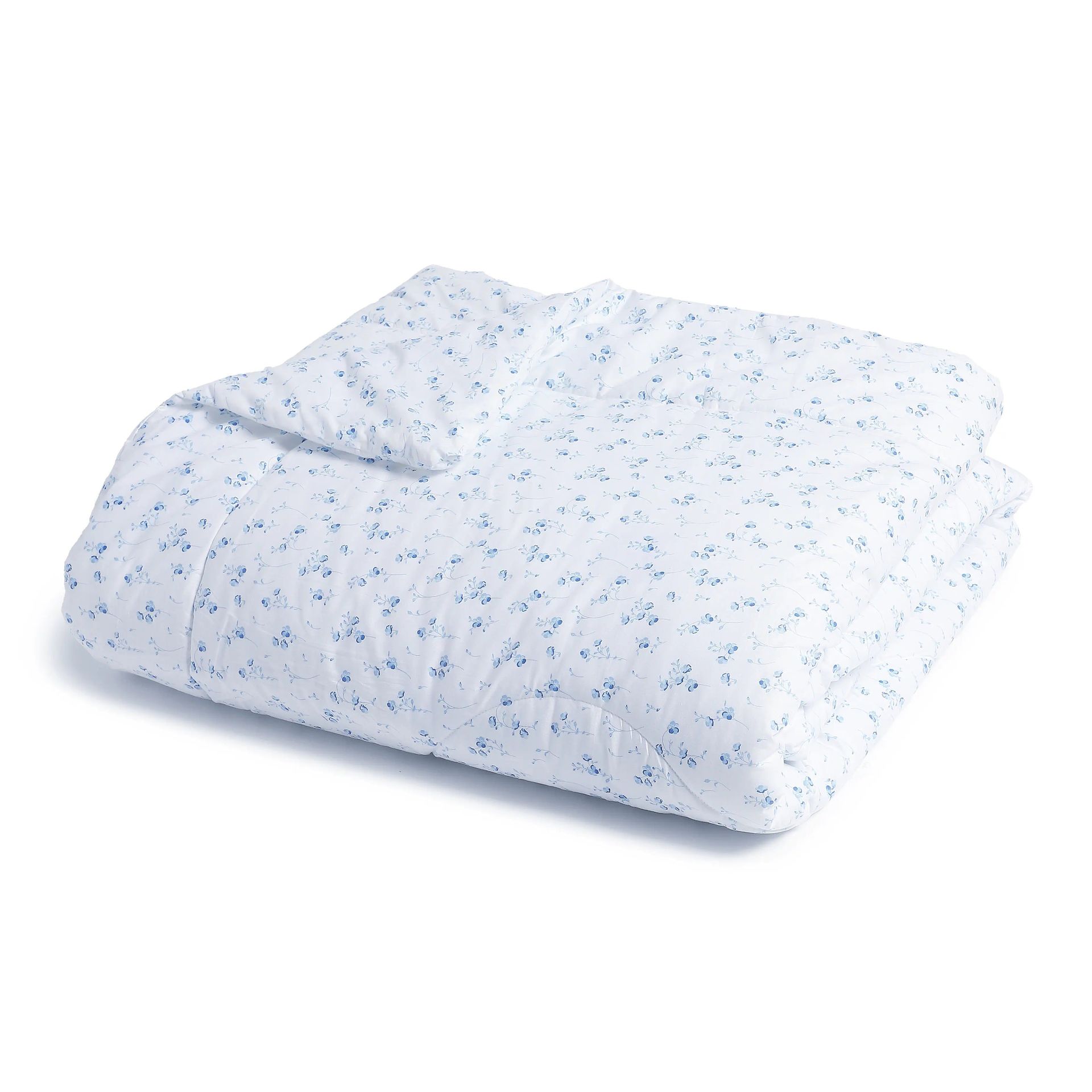 Floral 240 GSM 100% Cotton Ocean Blue Double Comforter | Bloomshire Classic