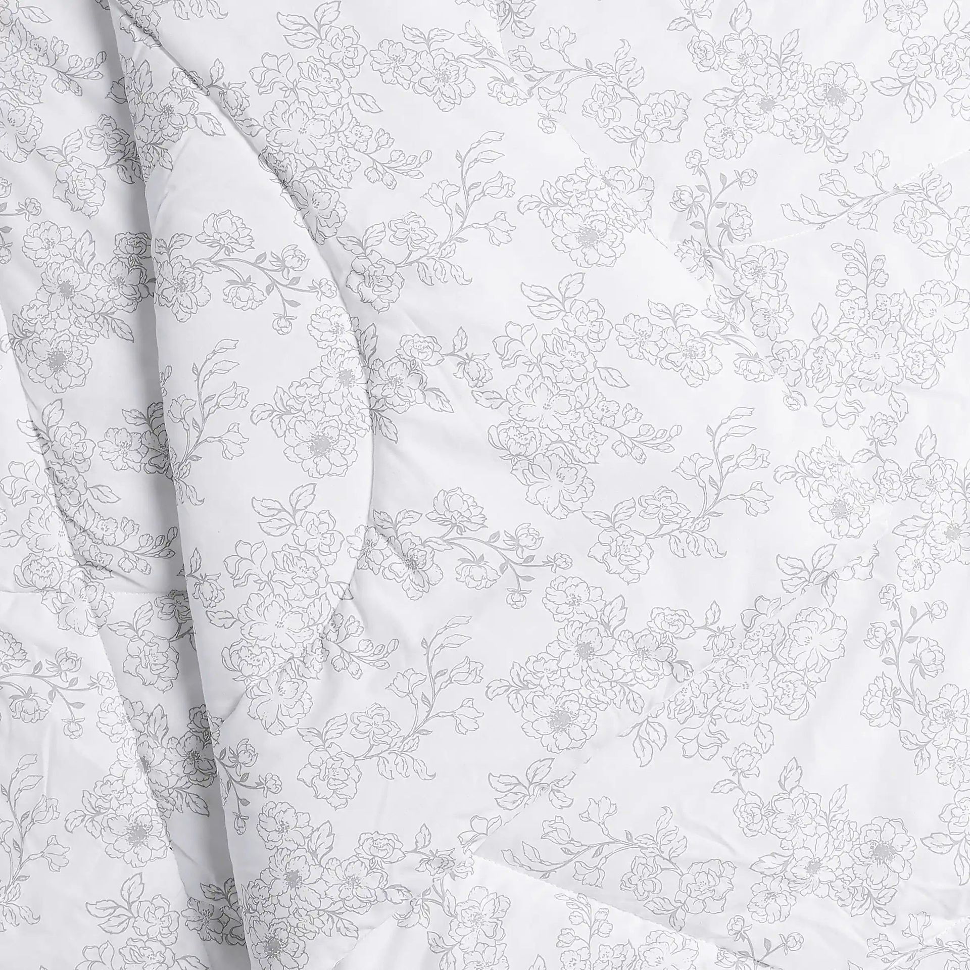Floral 240 GSM 100% Cotton Grey Double Comforter | Bloomshire Classic