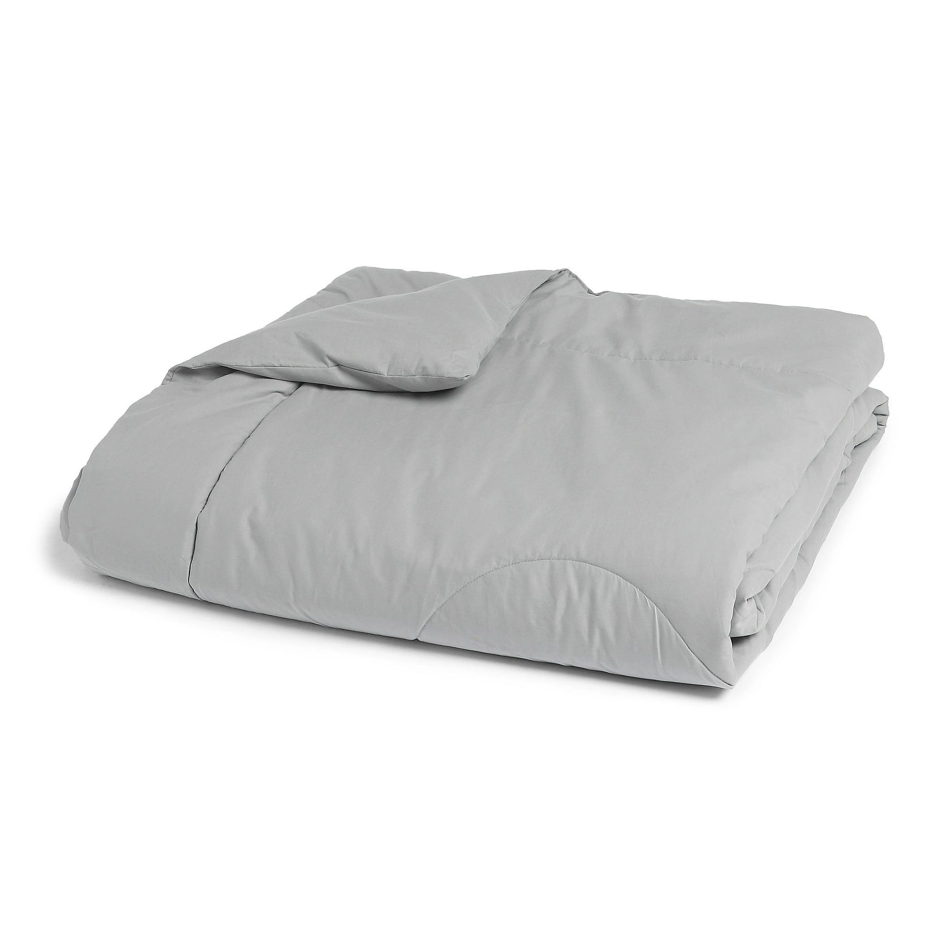 Solid Dyed 120 GSM Cotton Grey Double Comforter | Paleto