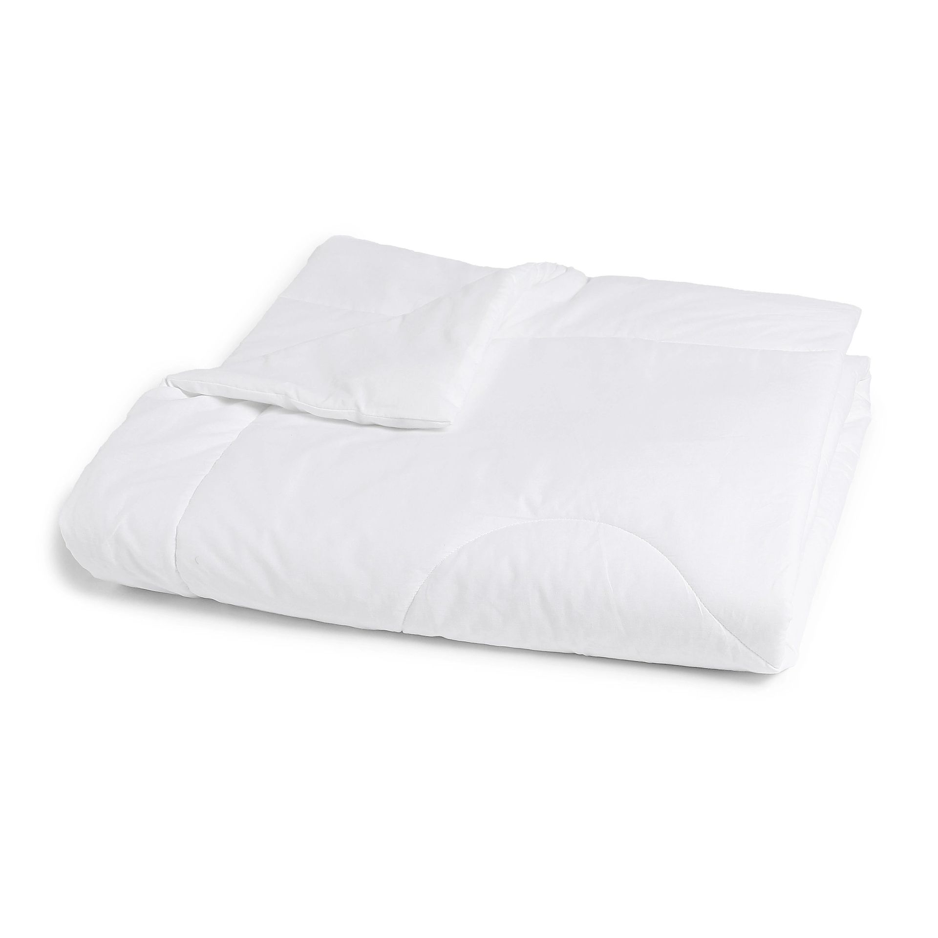 Solid Dyed 120 GSM Cotton White Double Comforter | Paleto