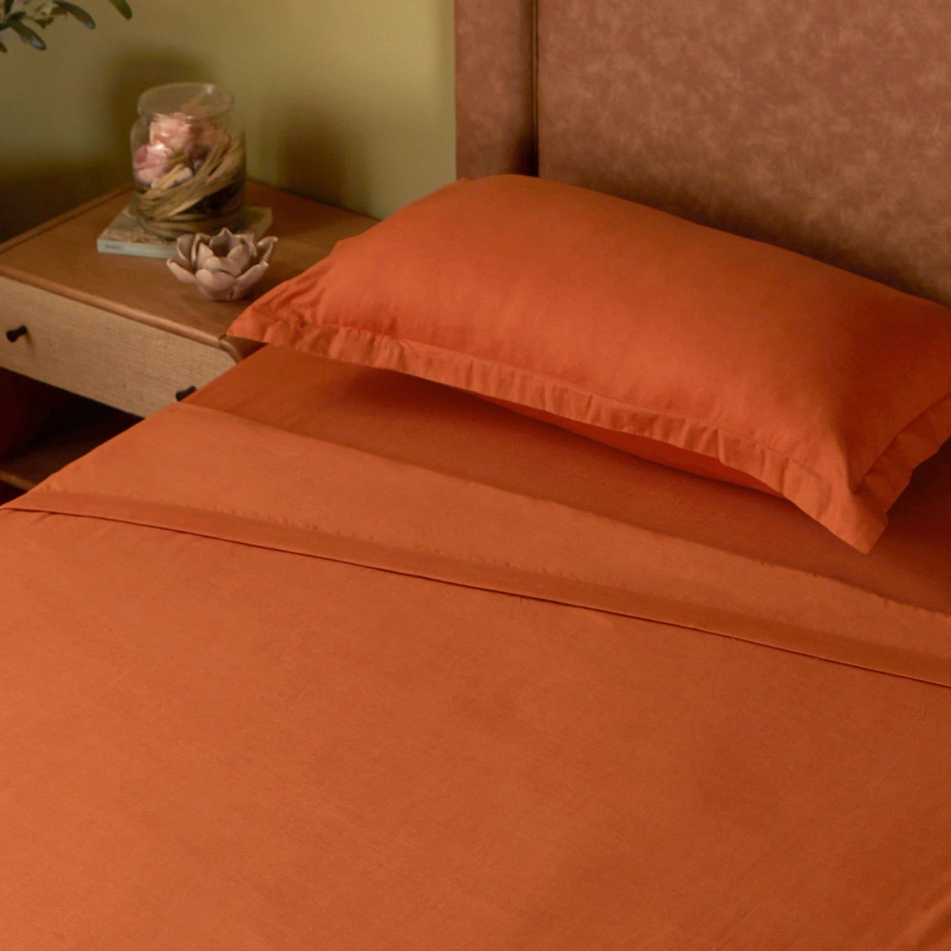 Solid Dyed 144 GSM 100% Cotton Rust Single Dohar | Paleto