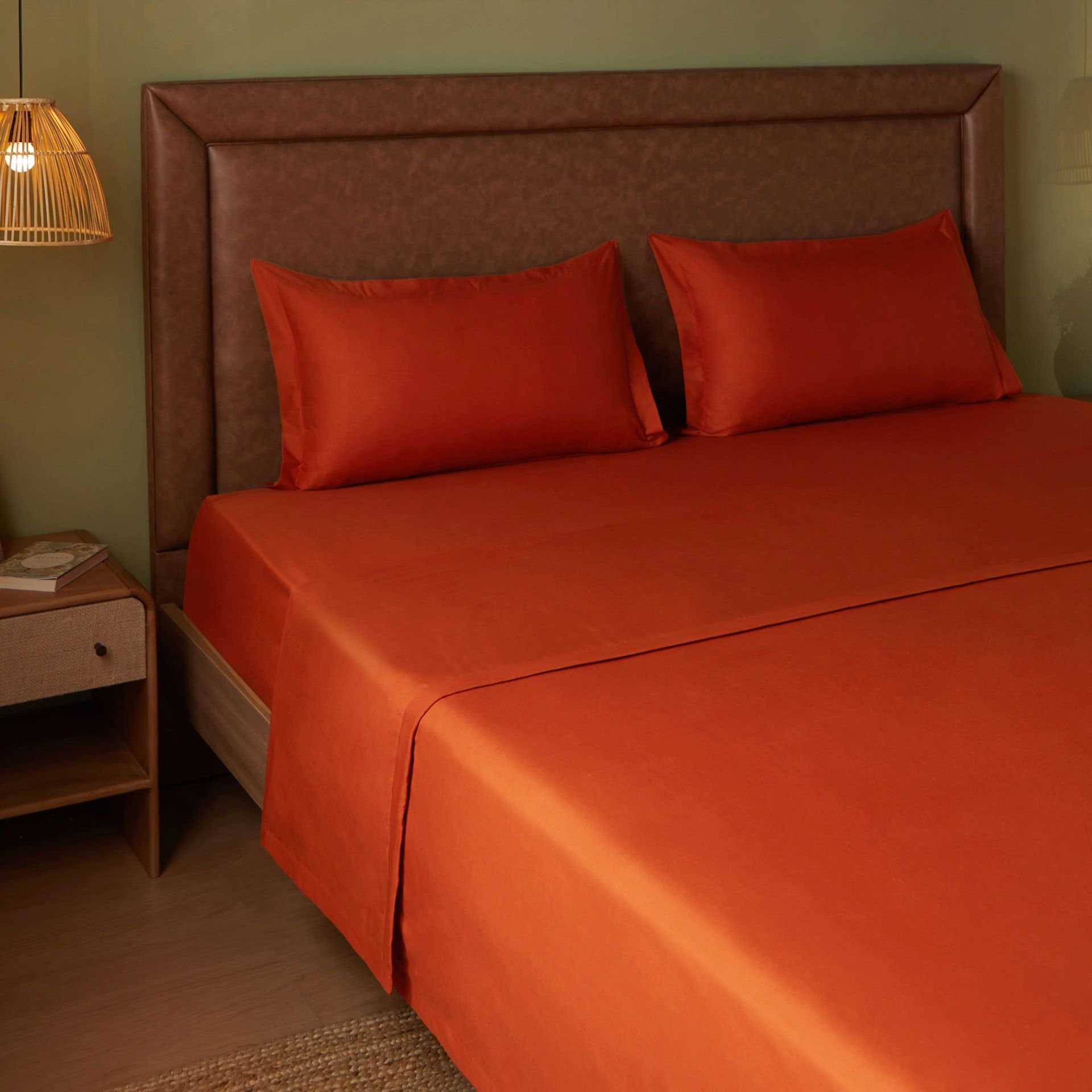 Solid Dyed 144 GSM 100% Cotton Rust Double Dohar | Paleto