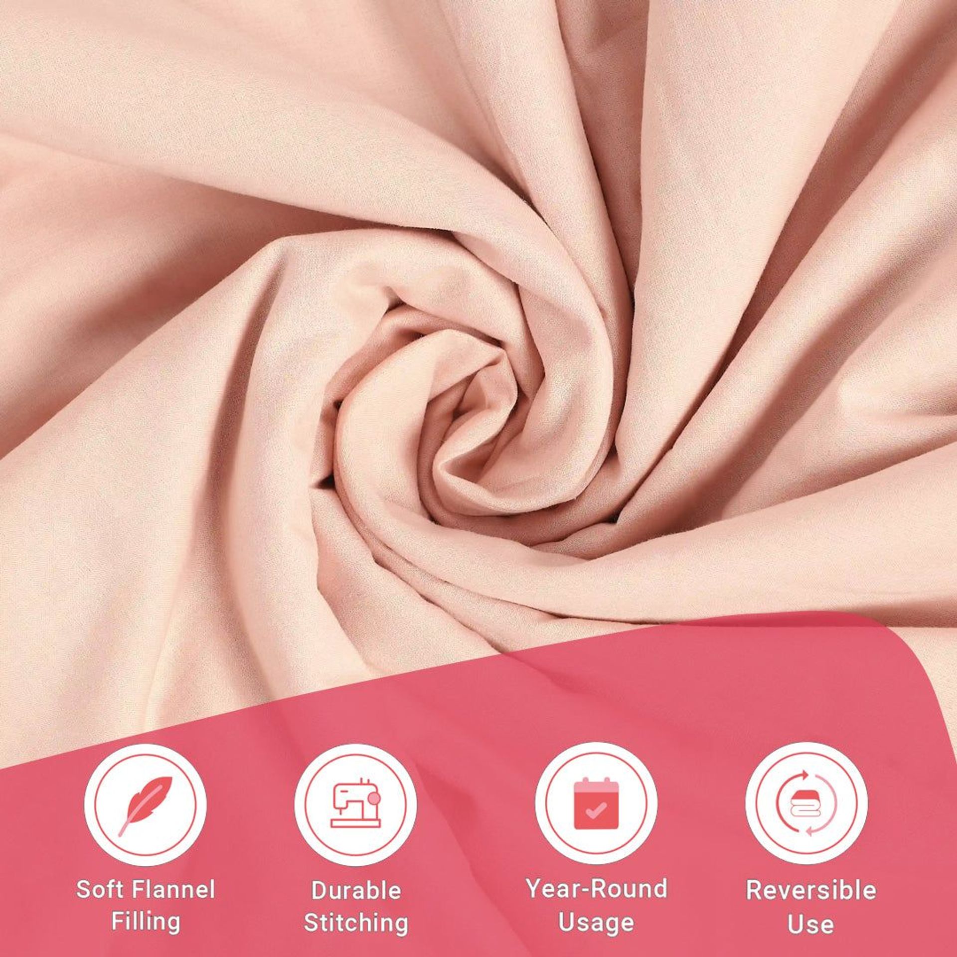 Solid Dyed 144 GSM 100% Cotton Veiled Rose Single Dohar | Paleto