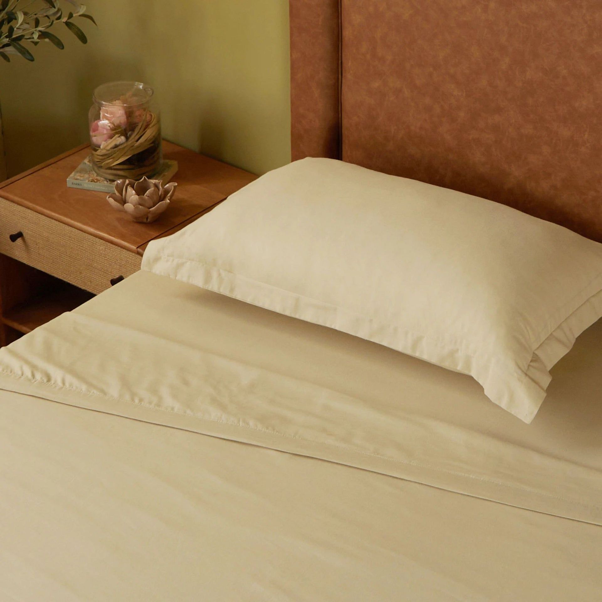 Solid Dyed 144 GSM 100% Cotton Beige Single Dohar | Paleto