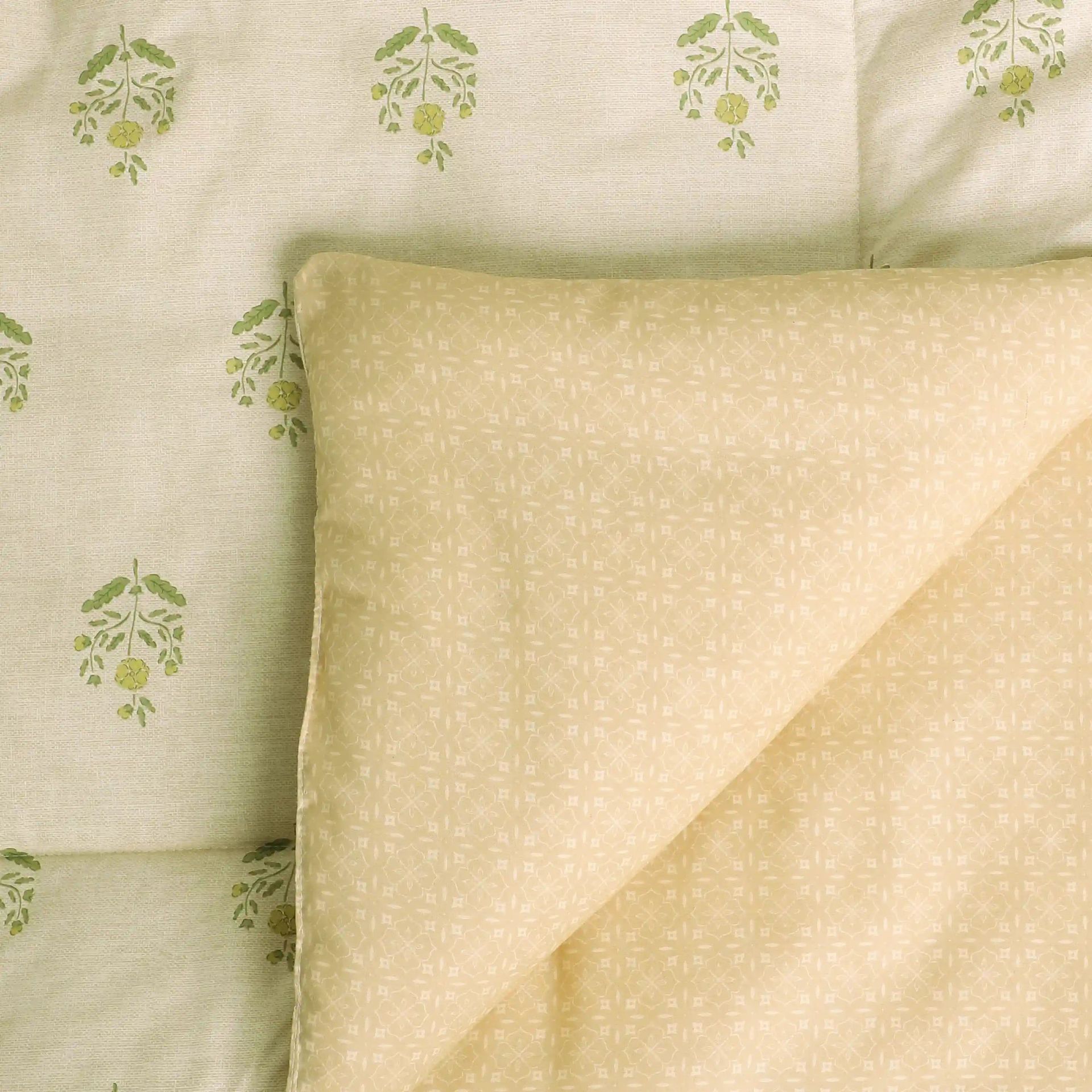 Indian Heritage GSM 100% Cotton Indian Moss Single Comforter | Chippa Lane