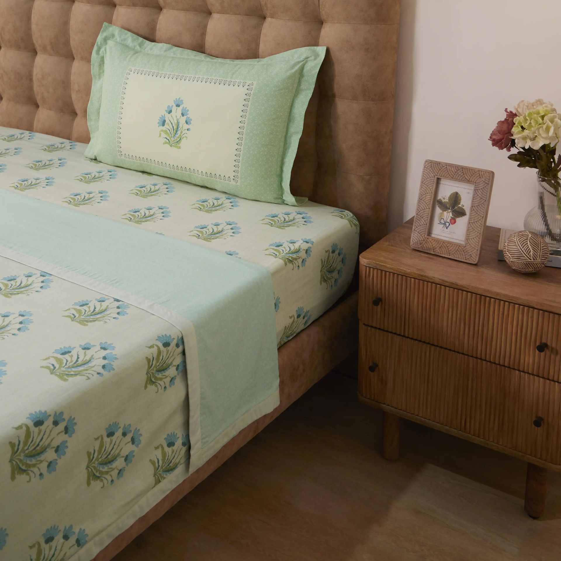 Indian Heritage 144 TC 100% Cotton Indian Sage Single Dohar | Chippa Lane