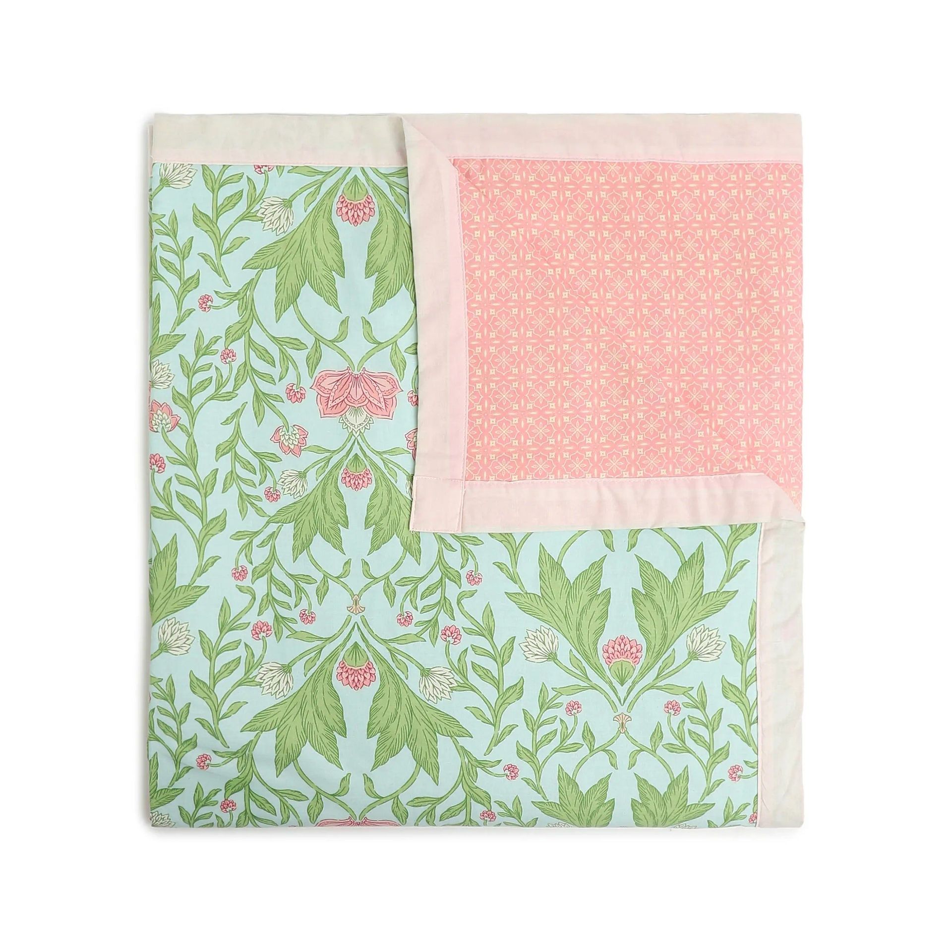 Indian Heritage 144 TC 100% Cotton Sage Mint Single Dohar | Chippa Lane