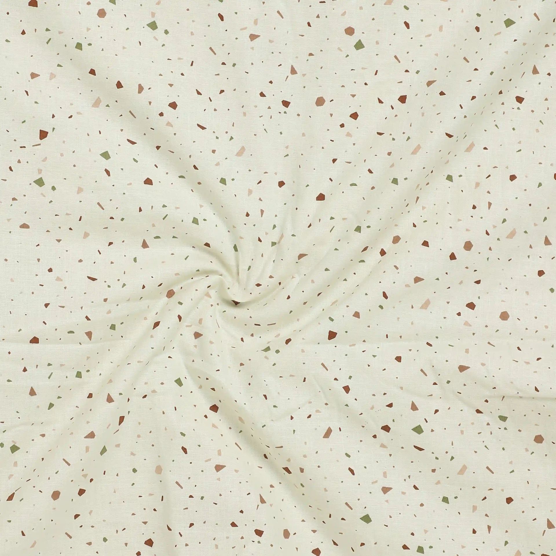 Floral Geometric 144 TC 100% Cotton Cream Bloom Single Dohar | Mishella