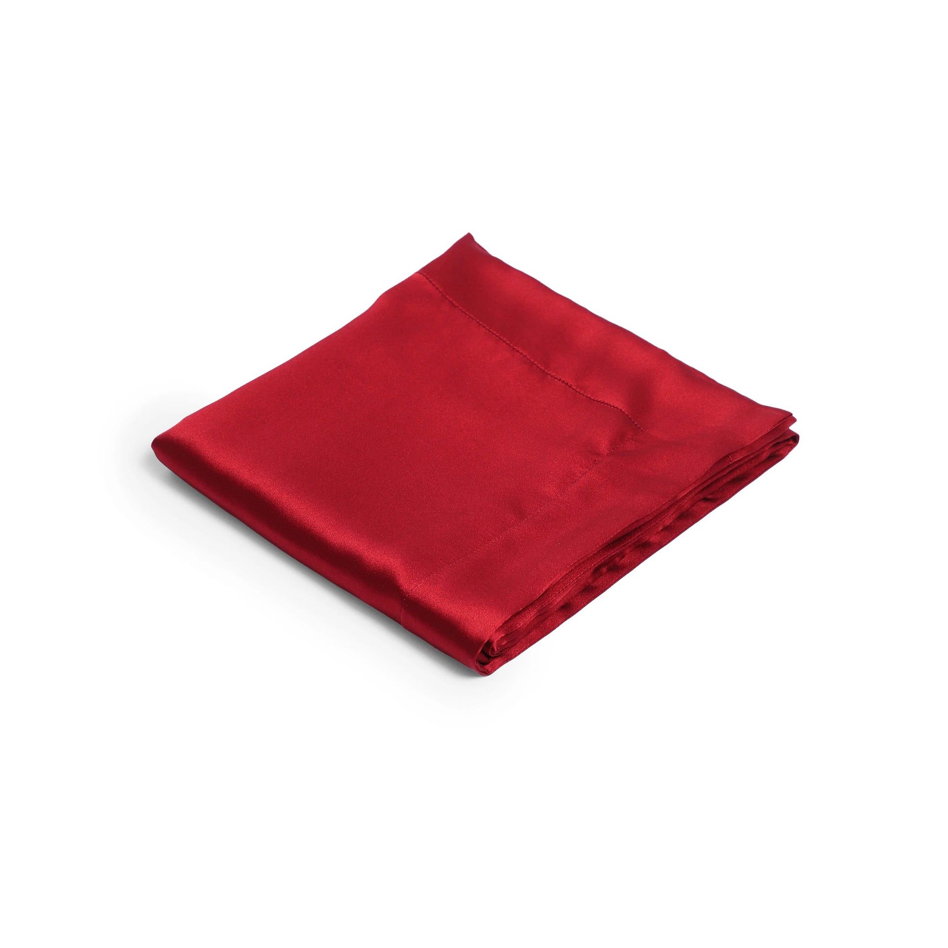 Solid Dyed 100% Mulberry Silk Garnet Double Silk Pillow Cover | Lisseto