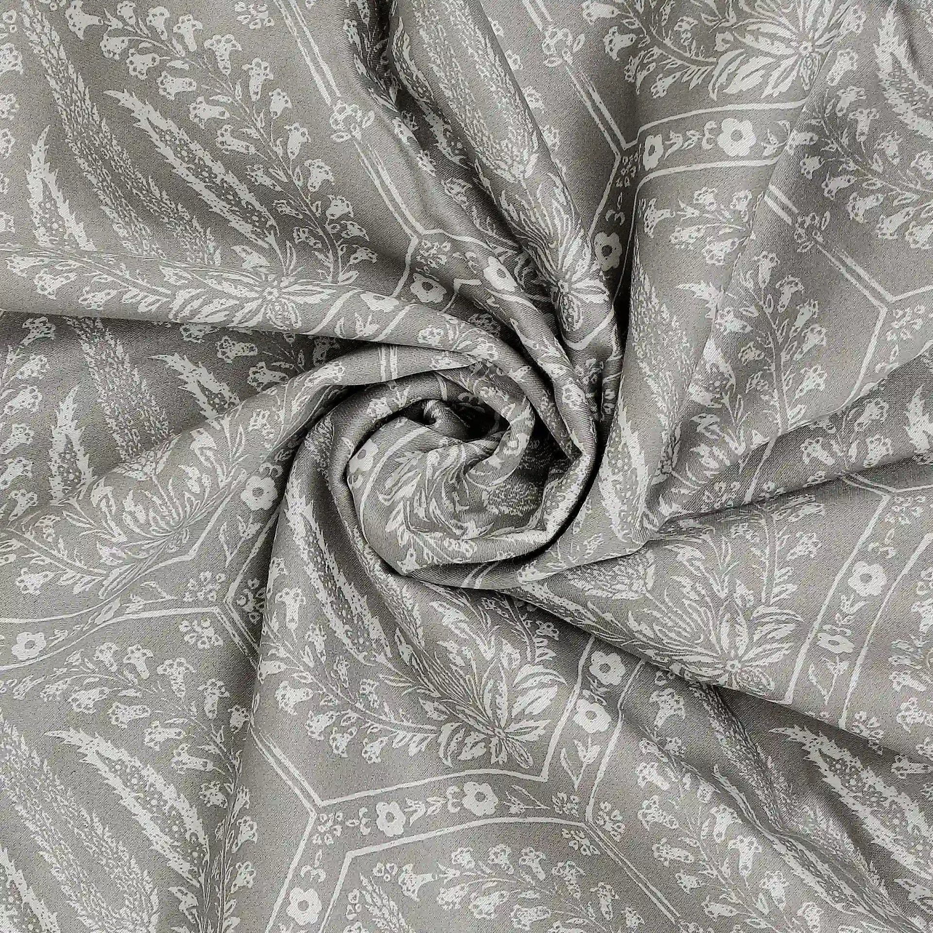 Ethnic 250 TC 100% Cotton Grey Single Dohar | Fergana