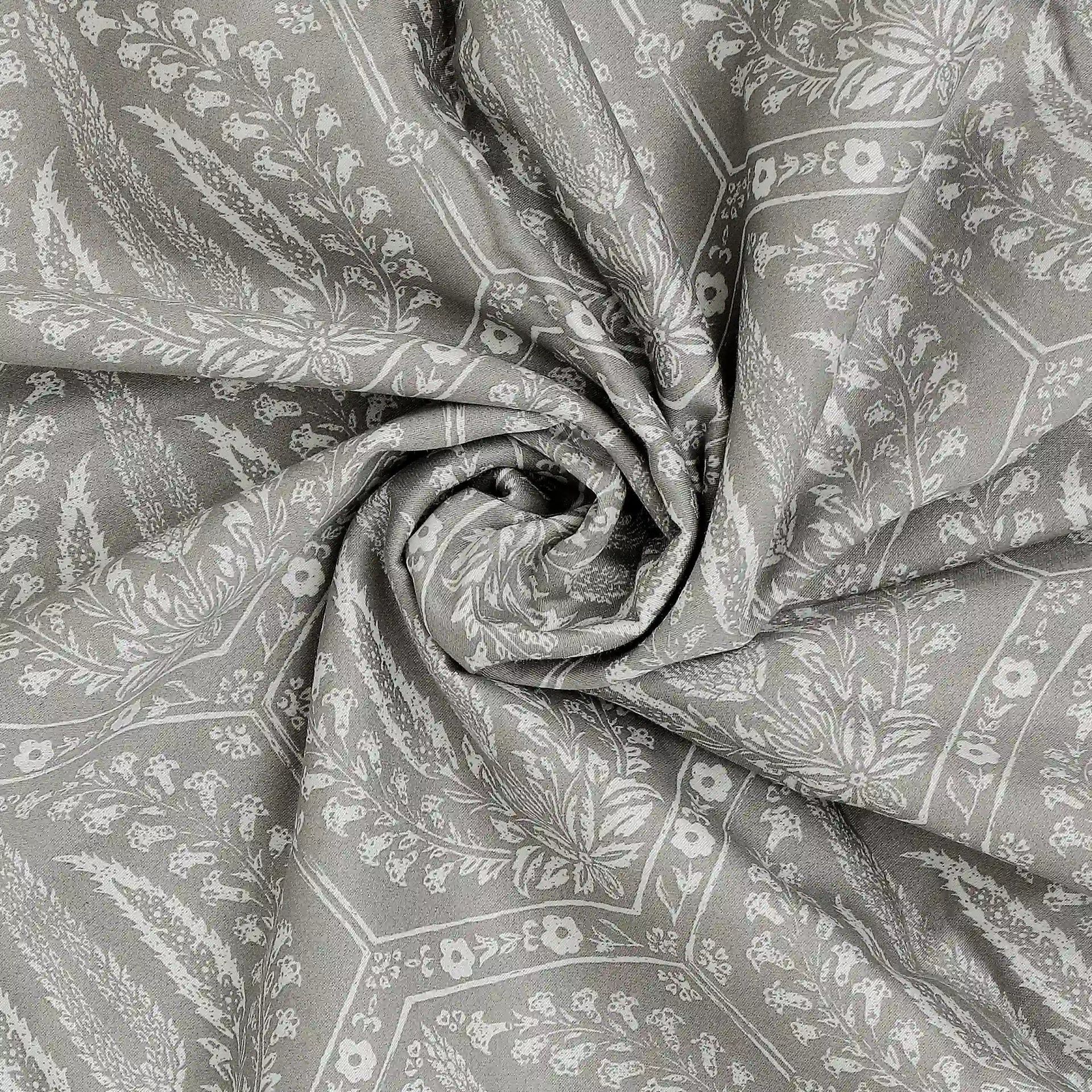 Ethnic 250 TC 100% Cotton Grey Double Dohar | Fergana