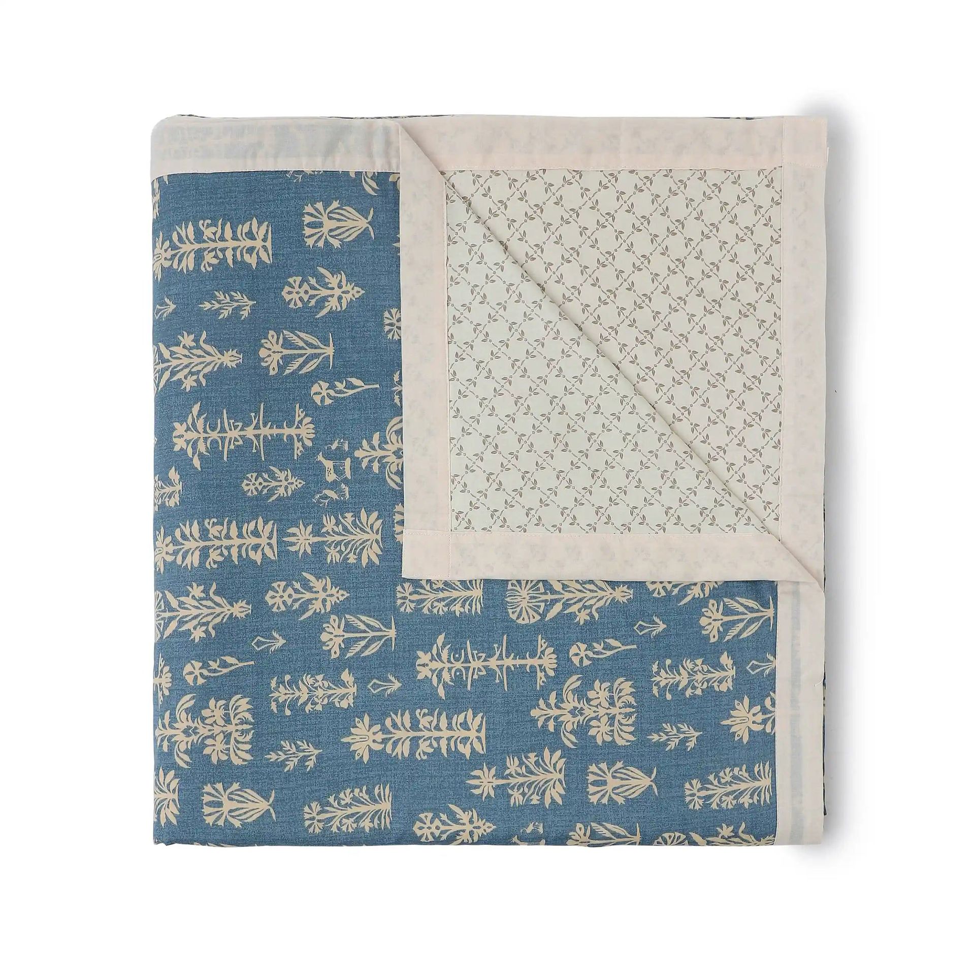 Ethnic 250 TC 100% Cotton Dark Blue Double Dohar | Fergana