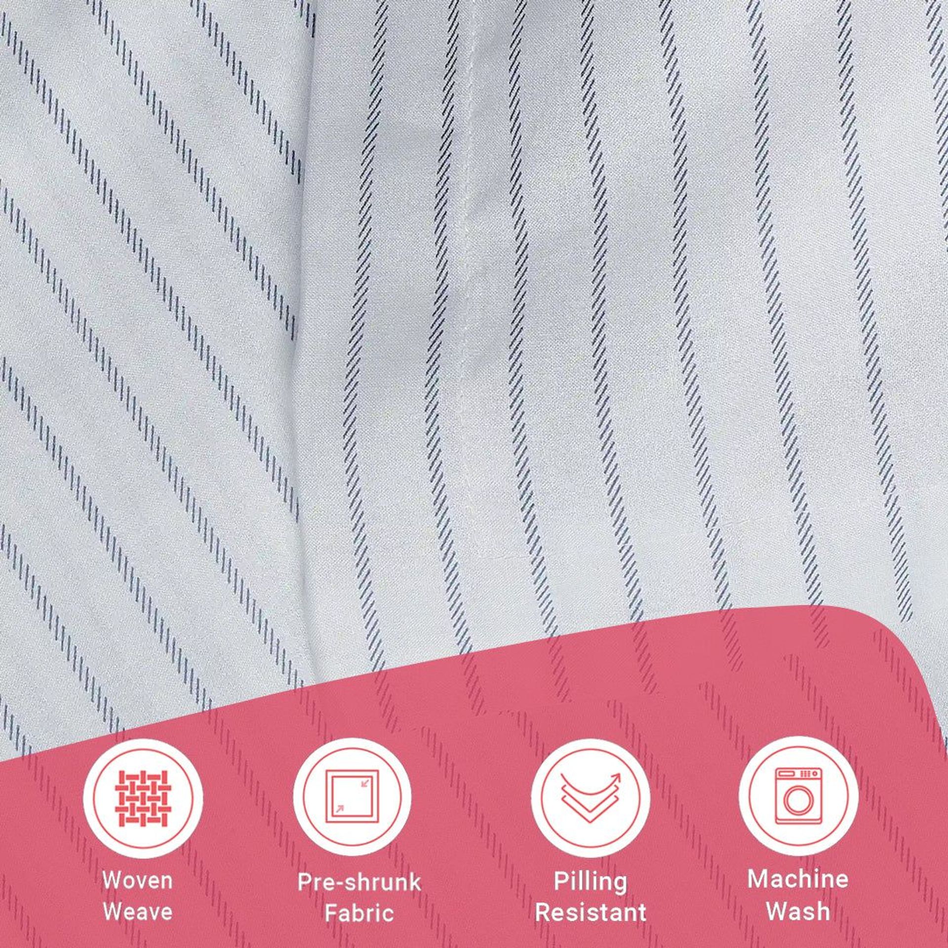 Geometric 144 TC 100% Cotton Blue Single Bedsheet Set | Bloomshire Classic