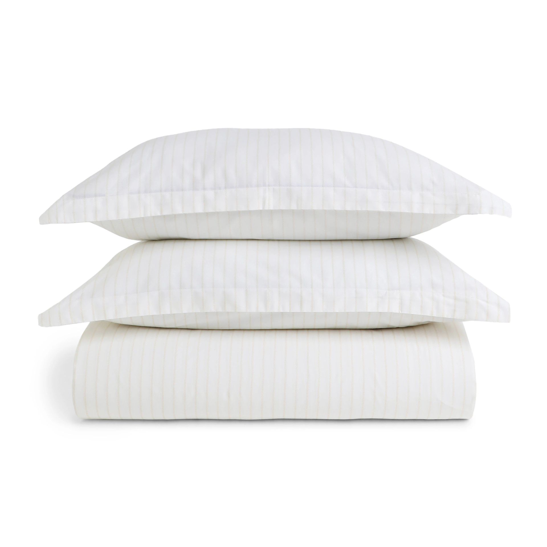 Geometric 144 TC 100% Cotton Beige King Fitted Sheet Set | Bloomshire Classic