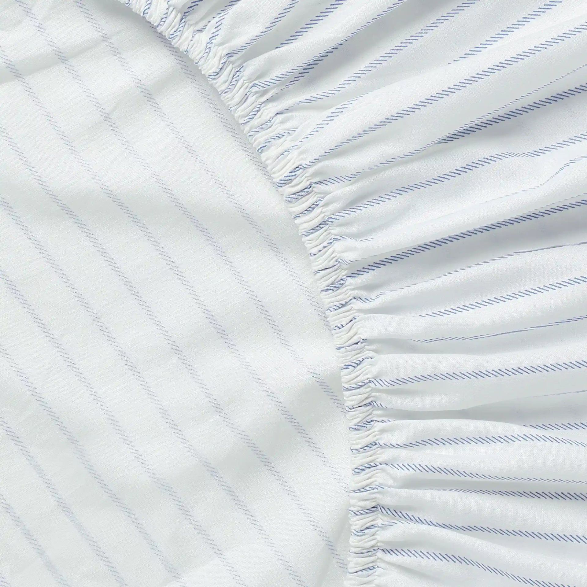 Geometric 144 TC 100% Cotton Blue Queen Fitted Sheet Set | Bloomshire Classic
