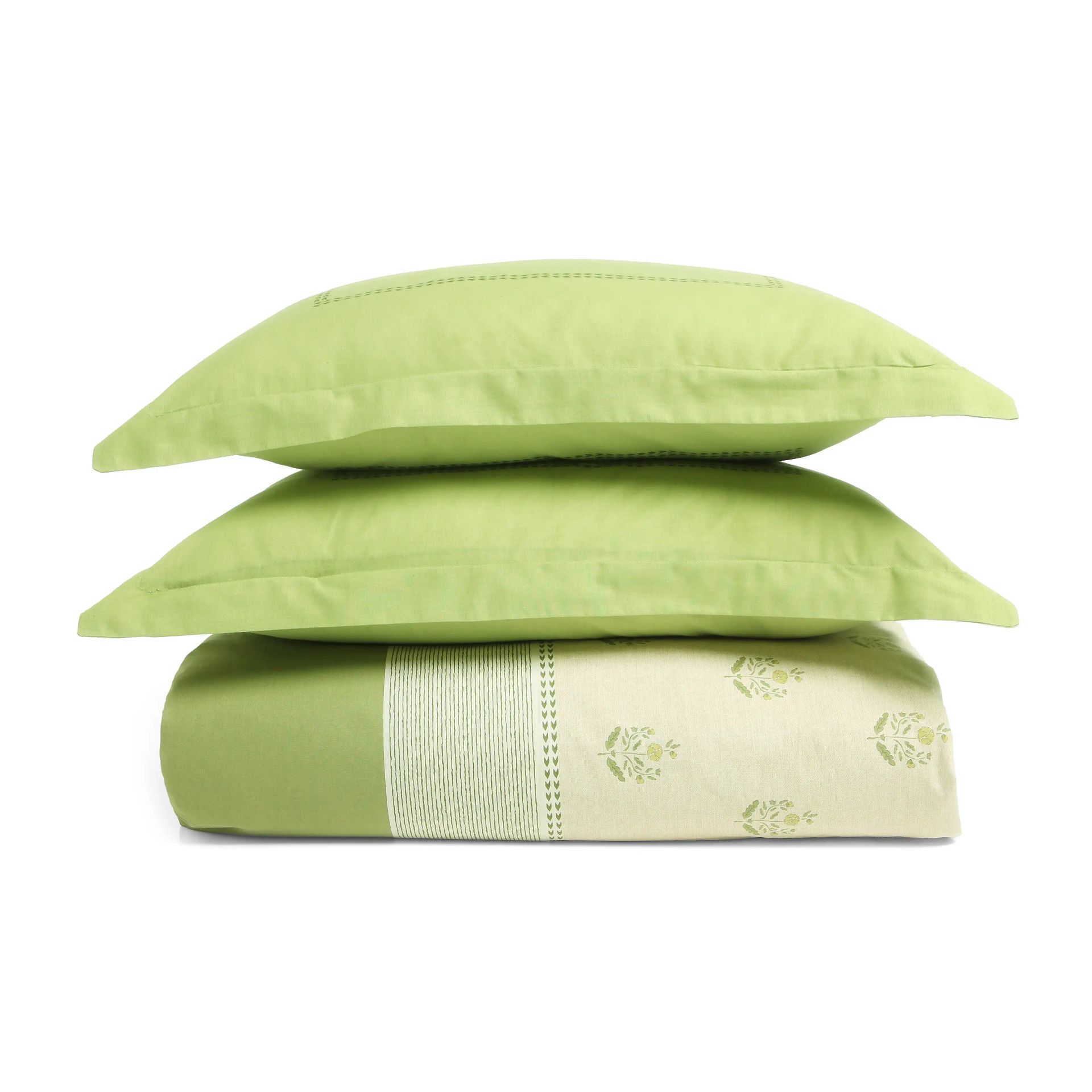 Indian Heritage 144 TC 100% Cotton Indian Moss Double Bedsheet Set | Chippa Lane
