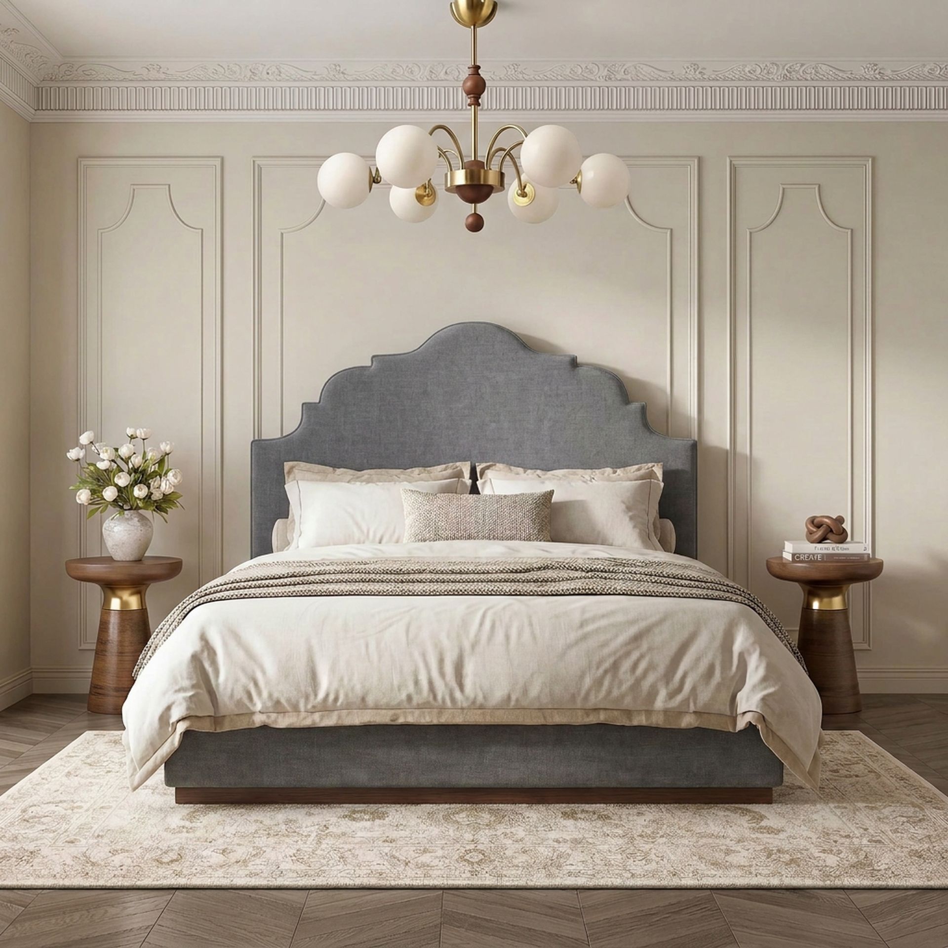 Classic Athens Upholstered Bed