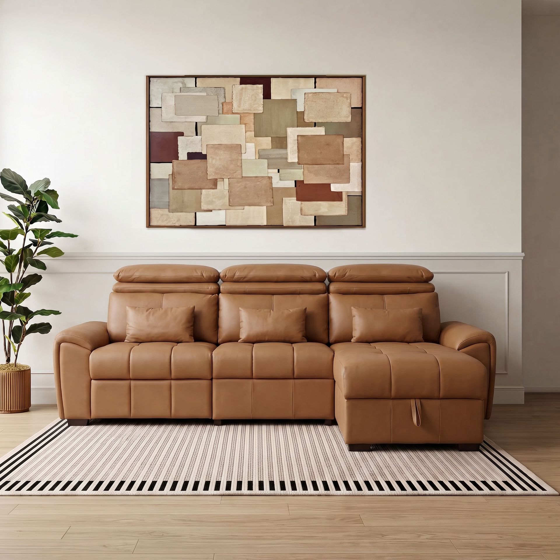 Eldur L-Shaped Recliner with Chaise