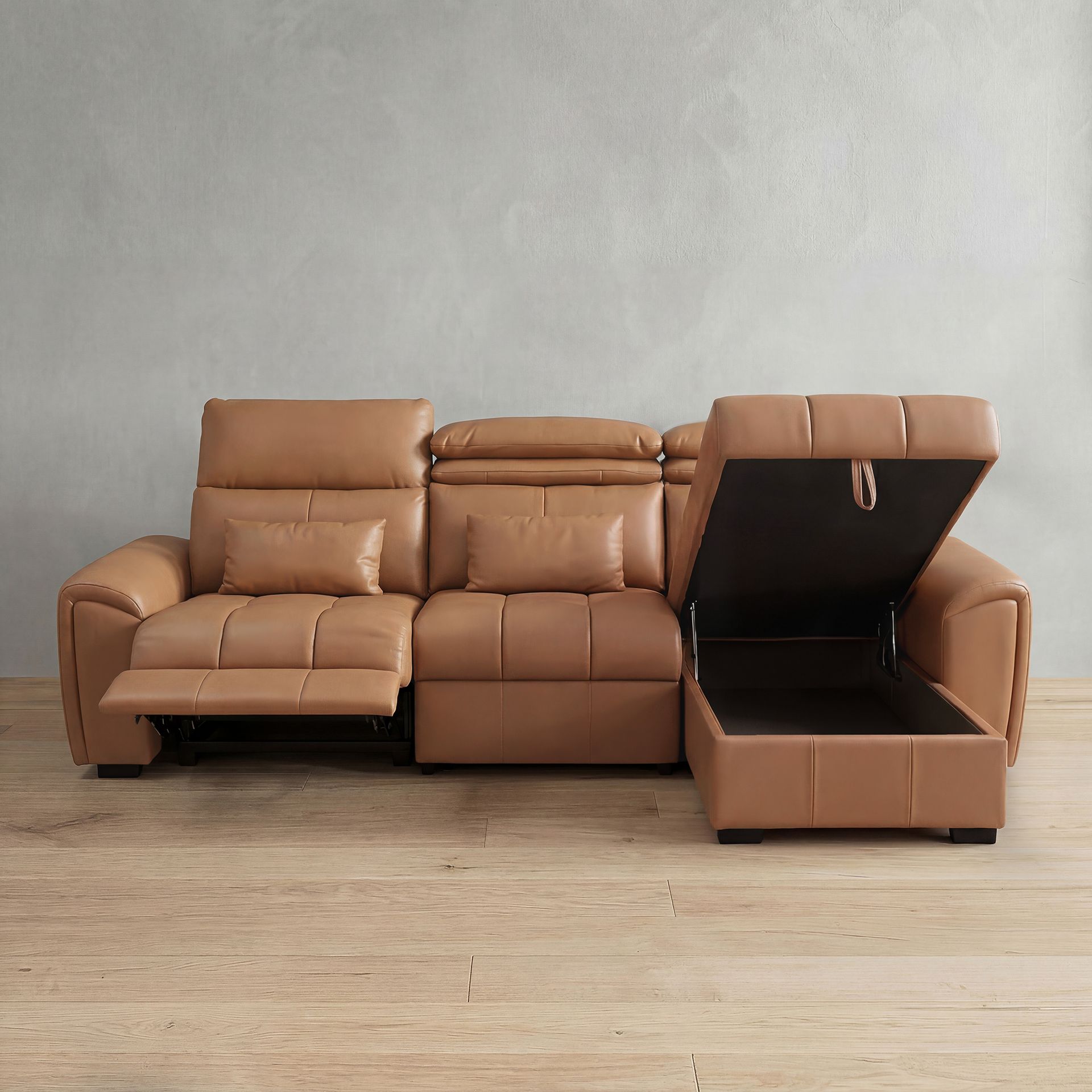 Eldur L-Shaped Recliner with Chaise