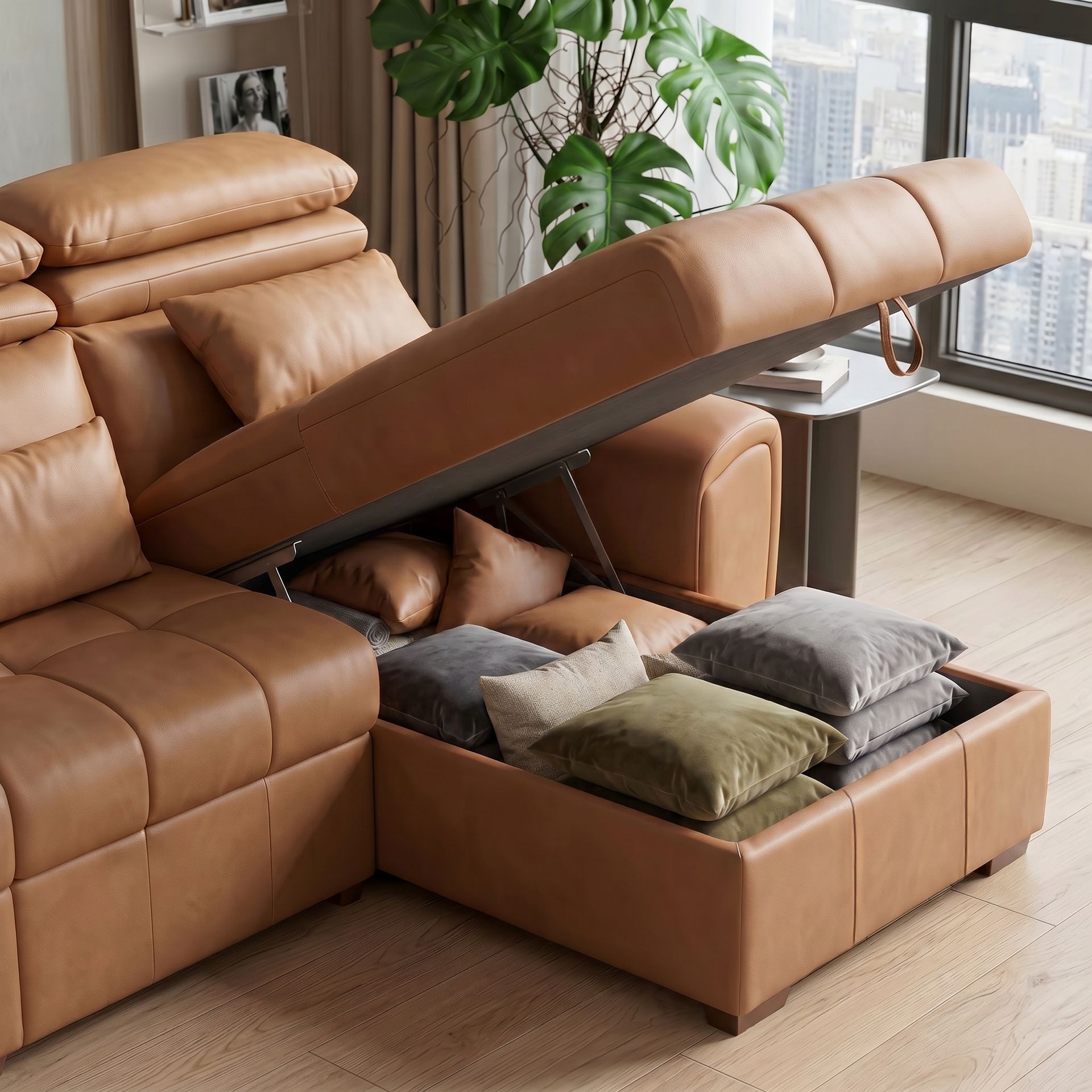 Eldur L-Shaped Recliner with Chaise