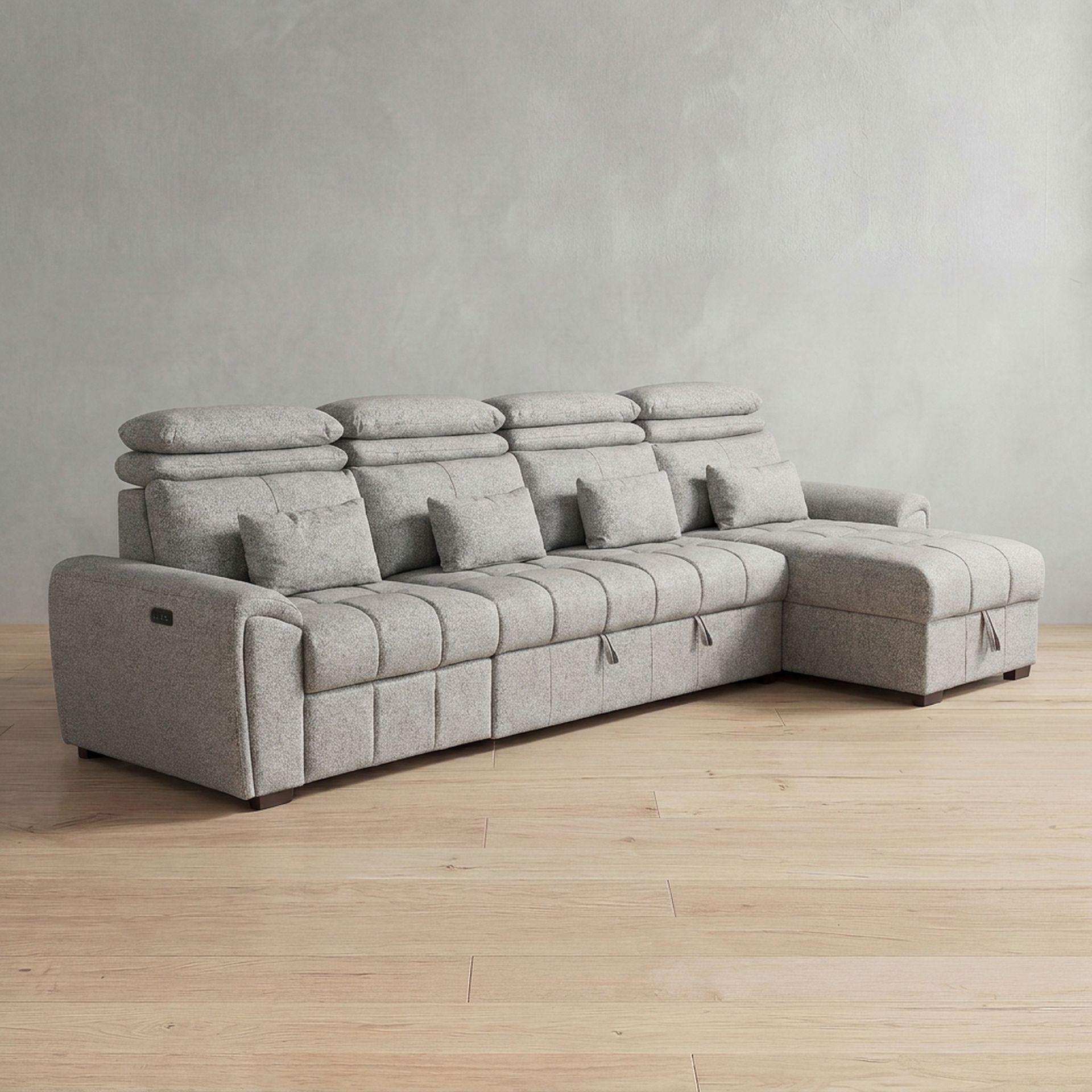 Eldur Recliner with Sofa Cum Bed and Chaise