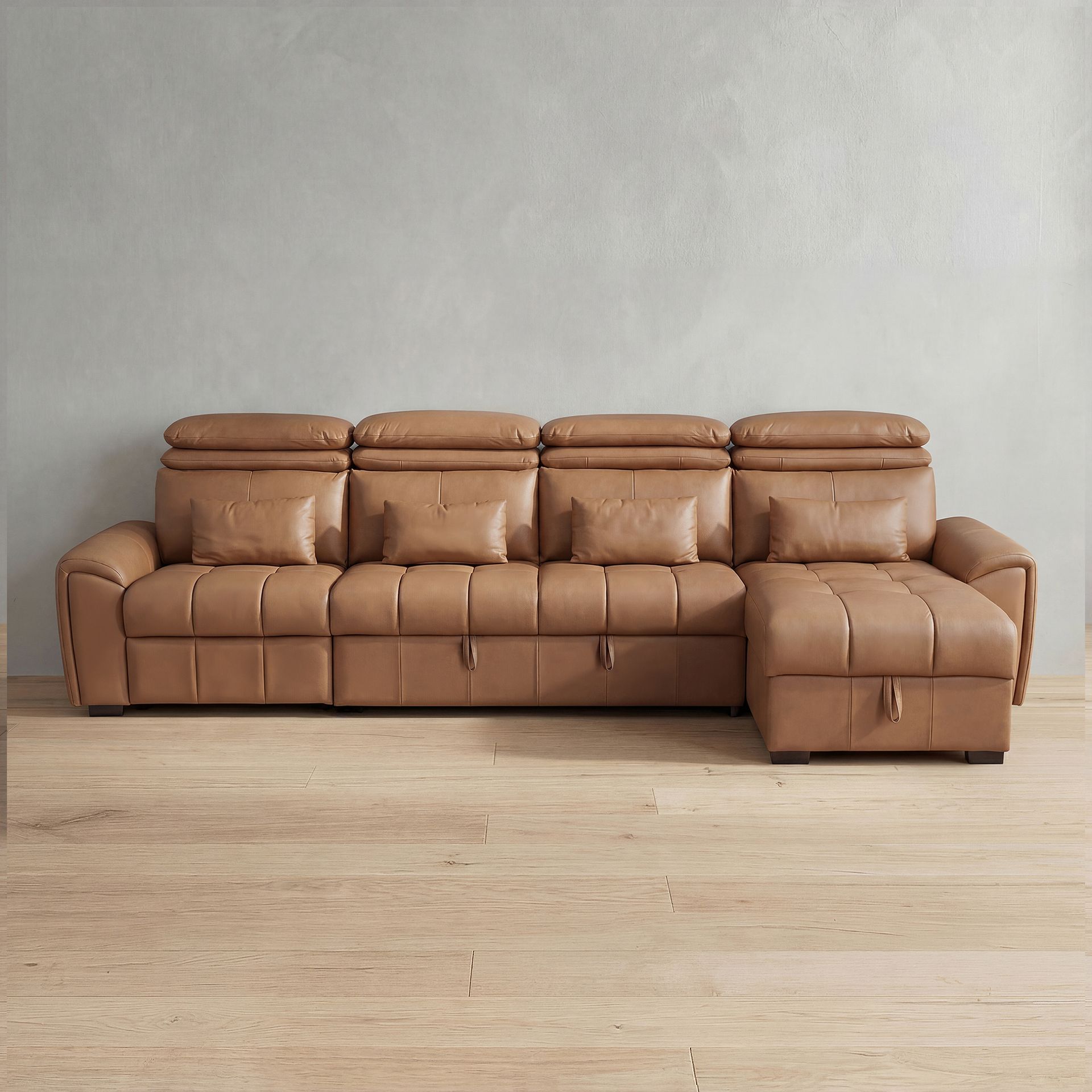 Eldur Recliner with Sofa Cum Bed and Chaise