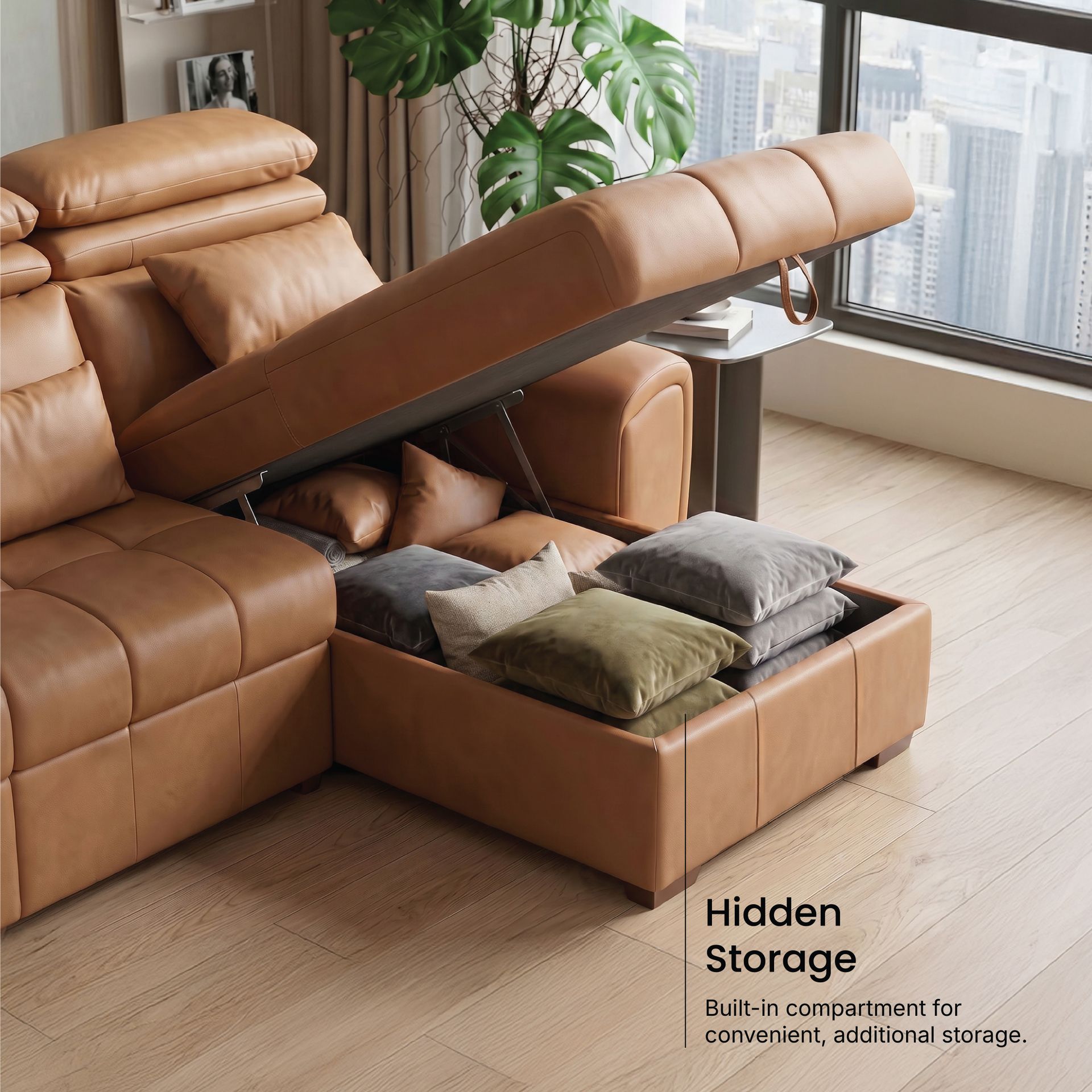 Eldur Recliner with Sofa Cum Bed and Chaise