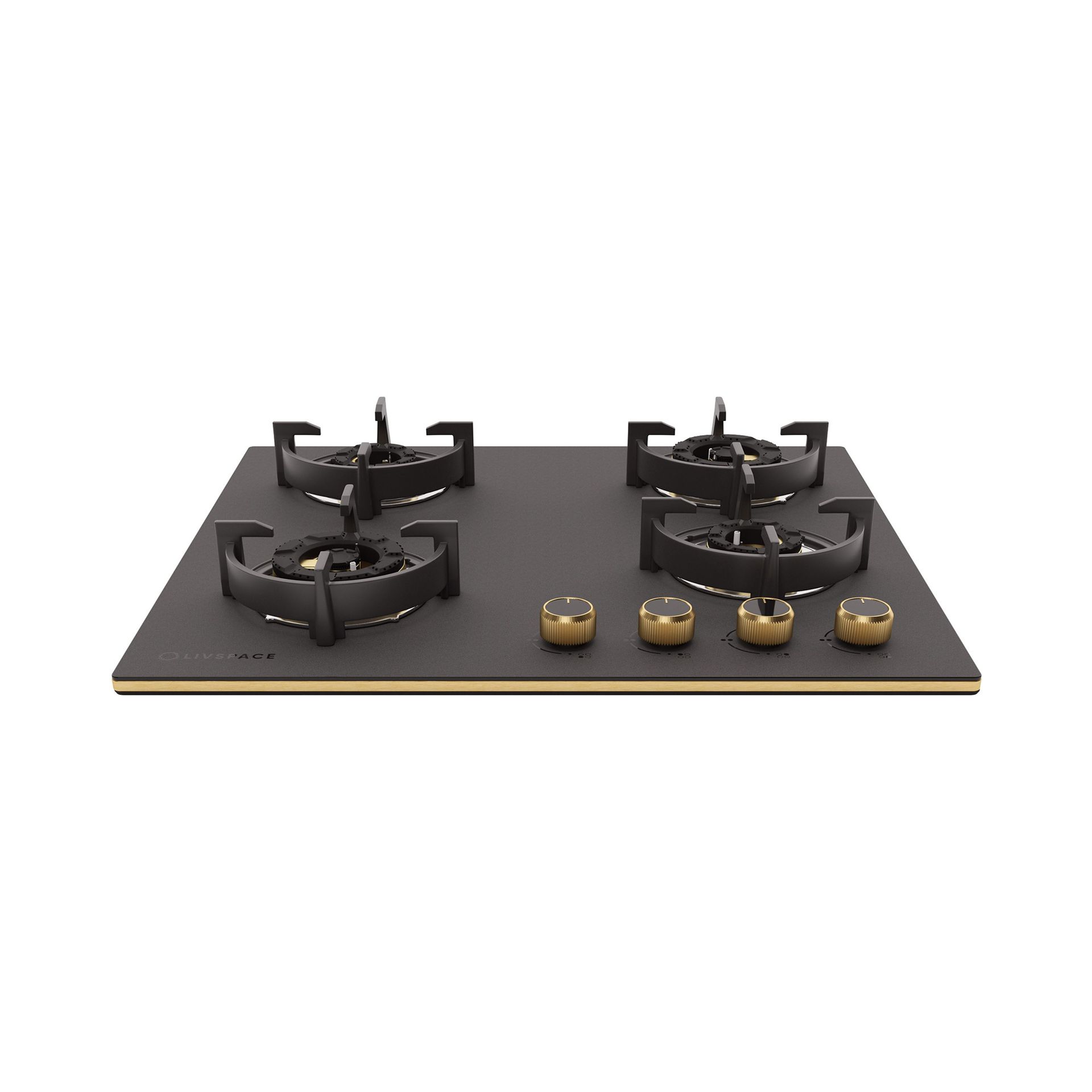 Intellia Matt 4-burner Brass Hob | FFD | Auto Ignition - 60 cm
