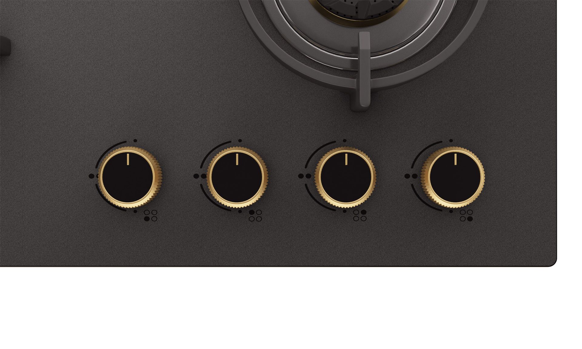 Intellia Matt 4-burner Brass Hob | FFD | Auto Ignition - 60 cm