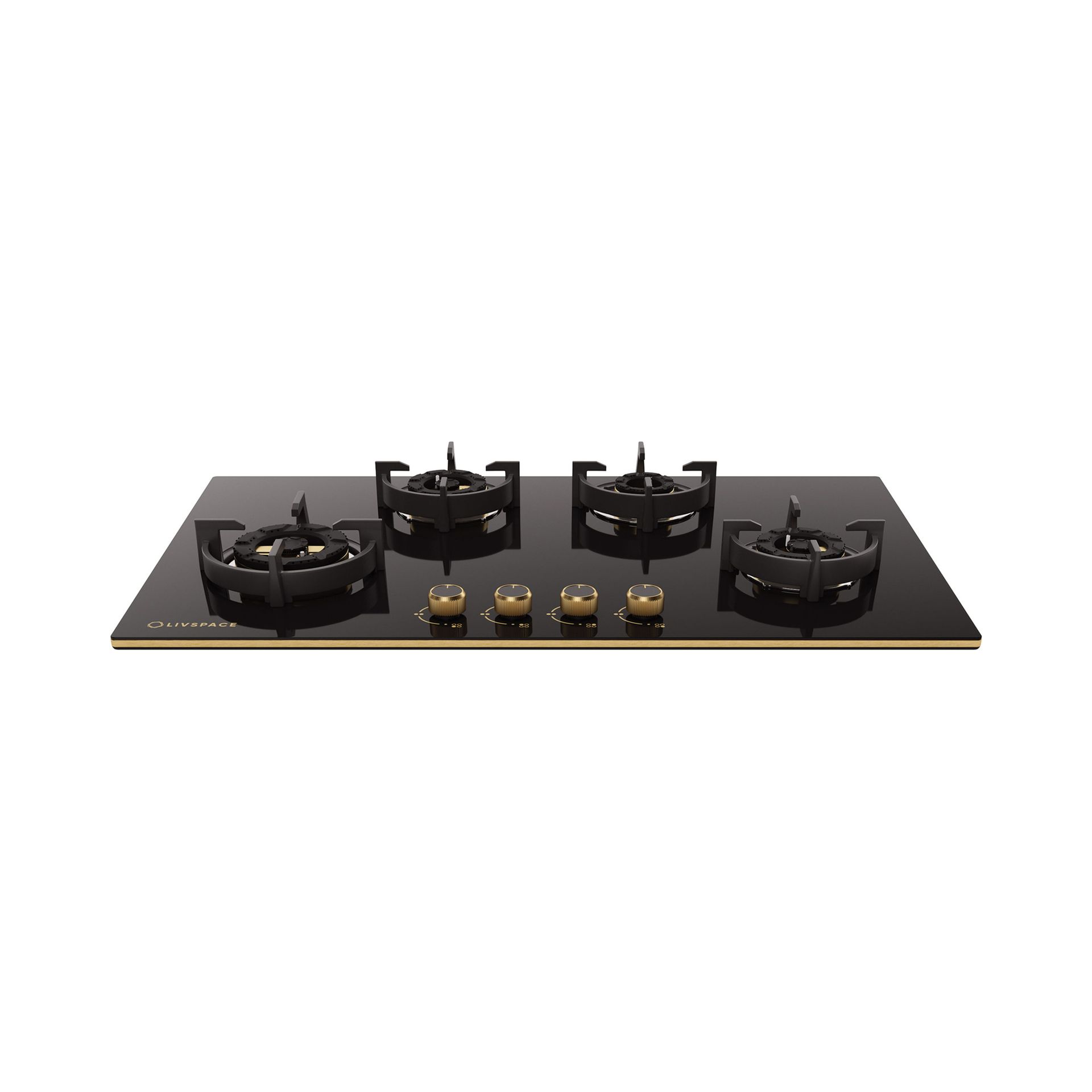 Intellia Gloss 4-burner Brass Hob | FFD | Auto Ignition - 90 cm