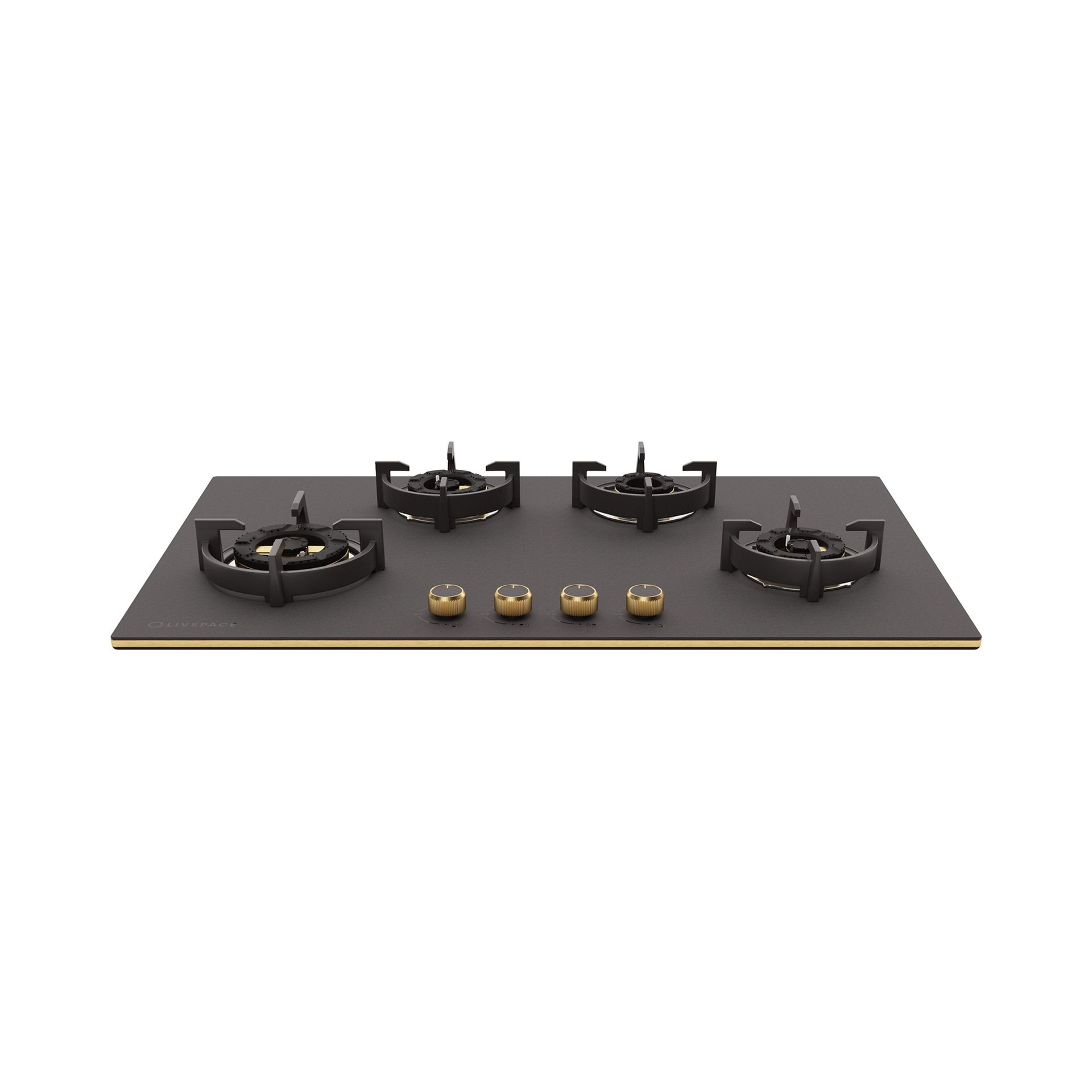 Intellia Matt 4-burner Brass Hob | FFD | Auto Ignition - 90 cm
