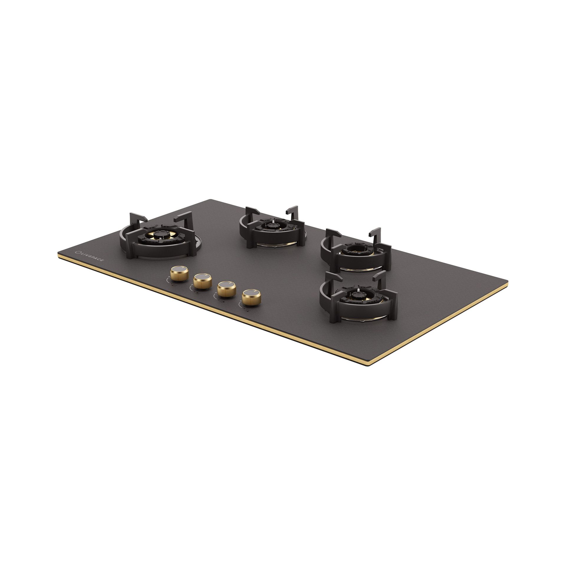 Intellia Matt 4-burner Brass Hob | FFD | Auto Ignition - 90 cm