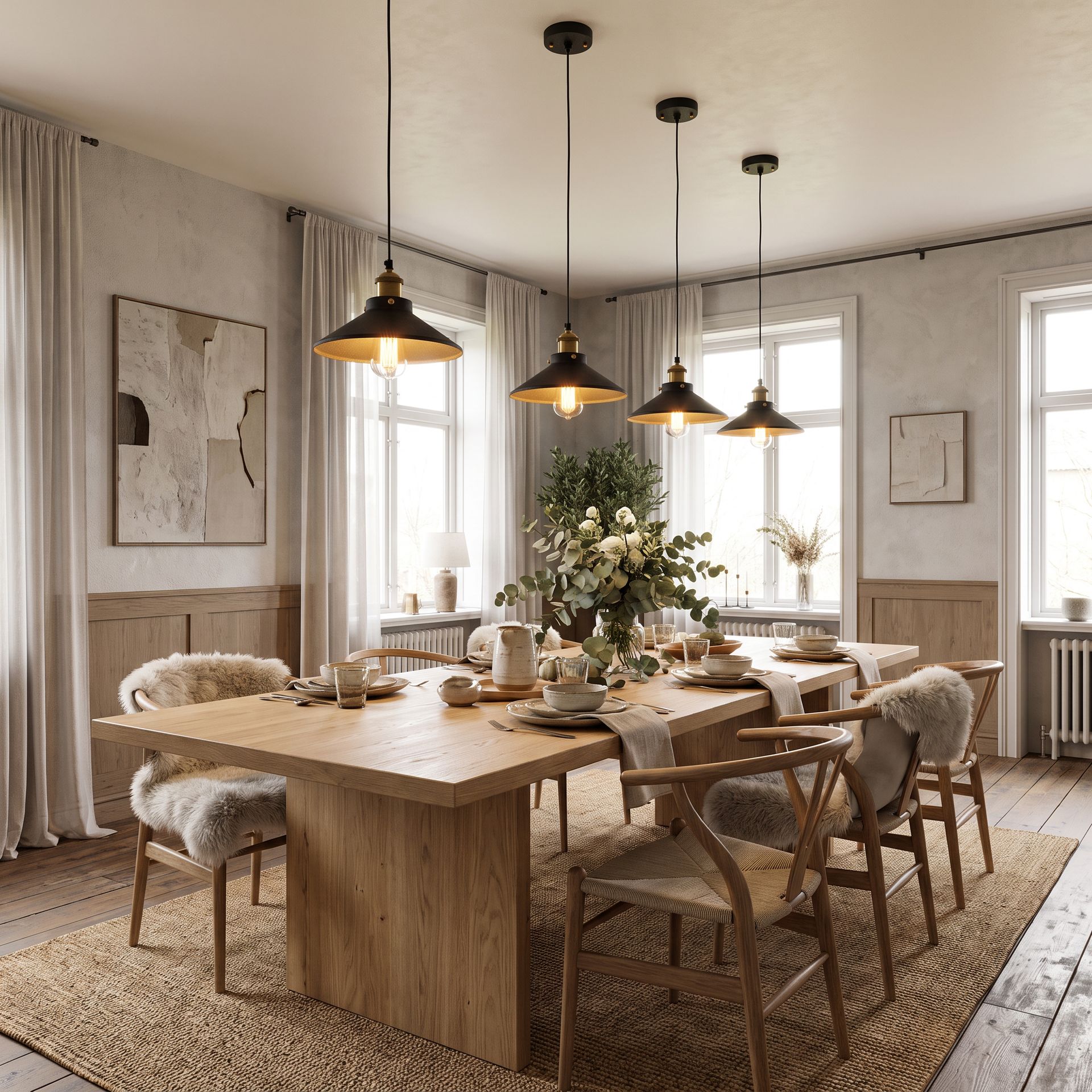 Livspace Ackton Nora Black Metal Pendant Light | Black