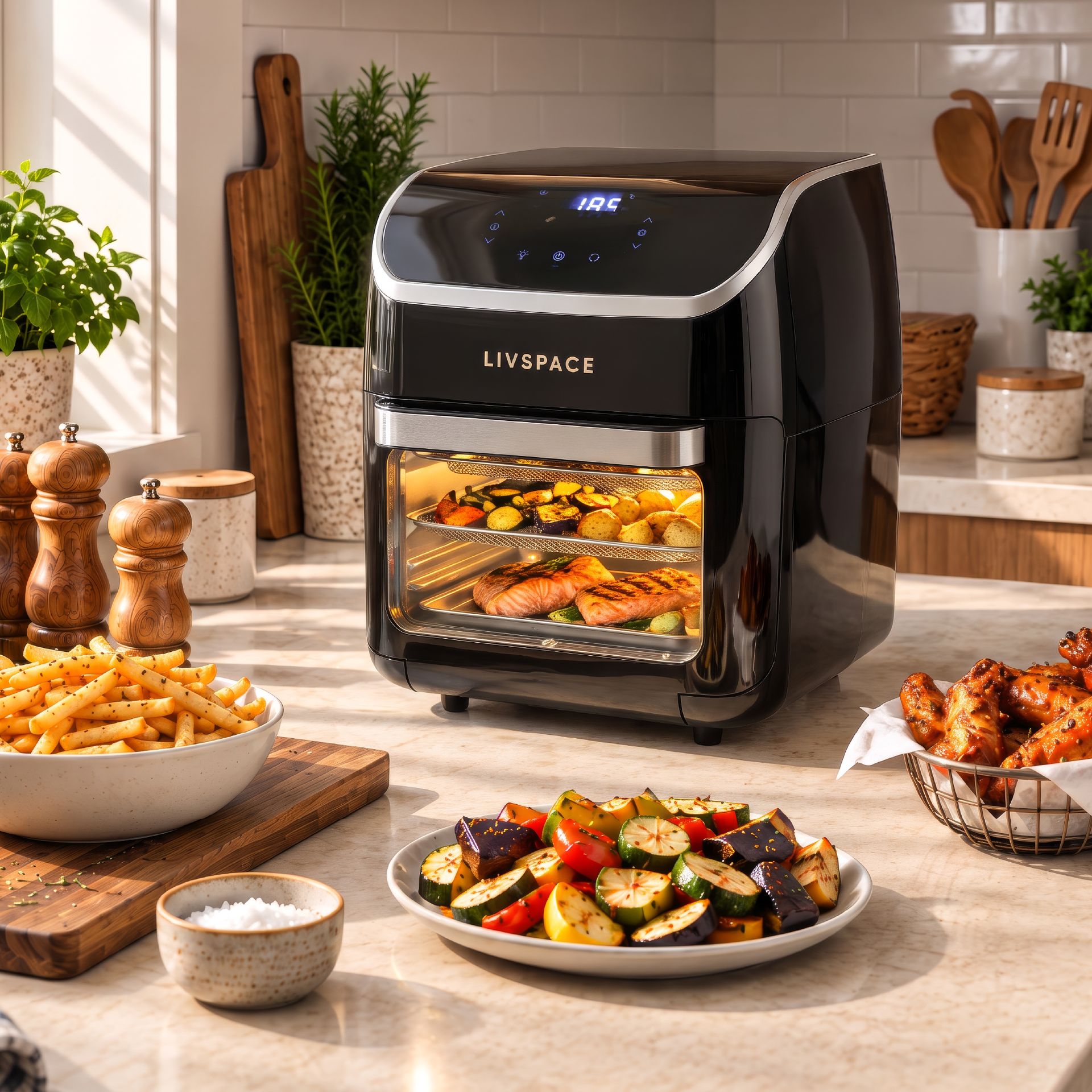 Livspace Air Fryer Oven 12 L - Black
