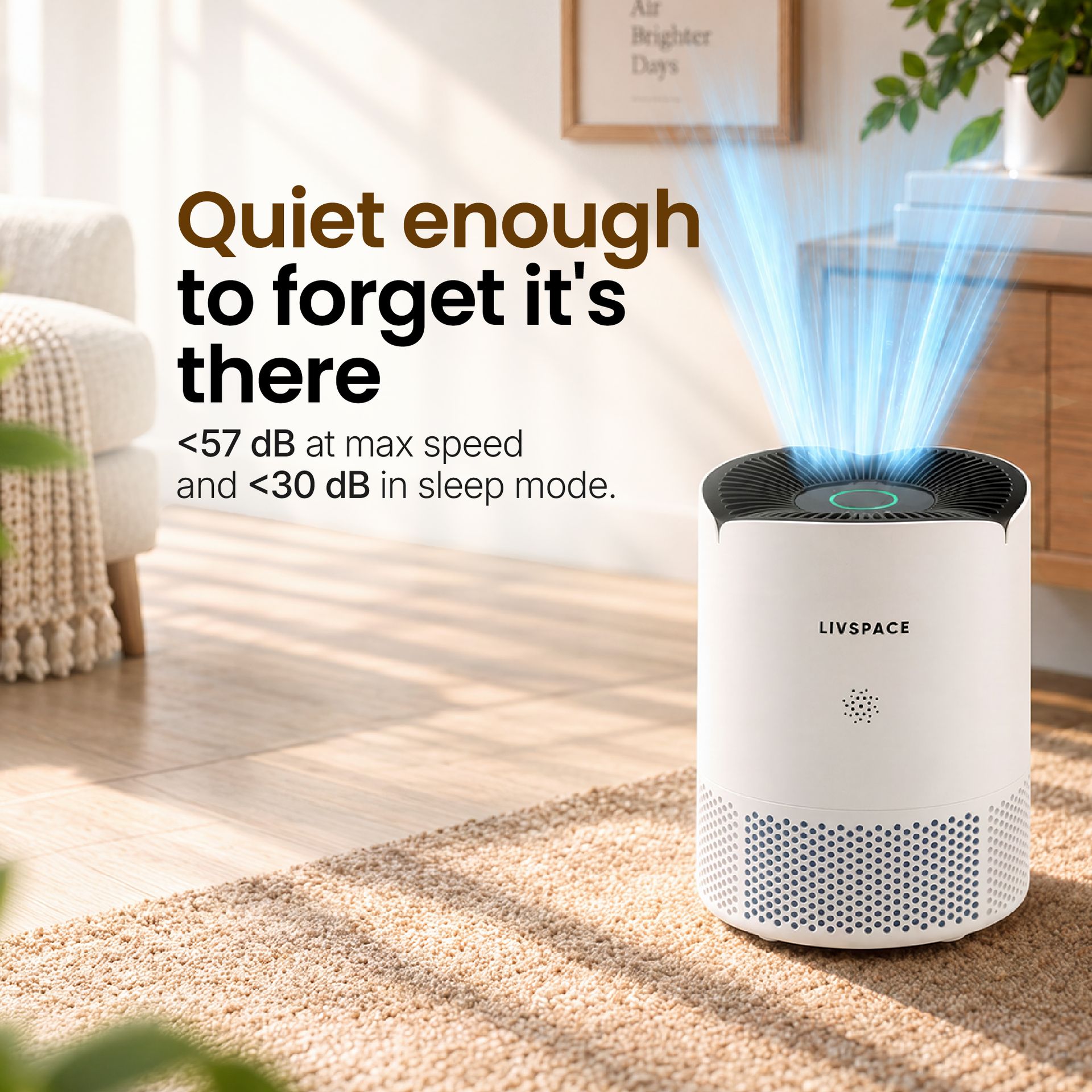 Livspace Air Purifier 150 CADR - White