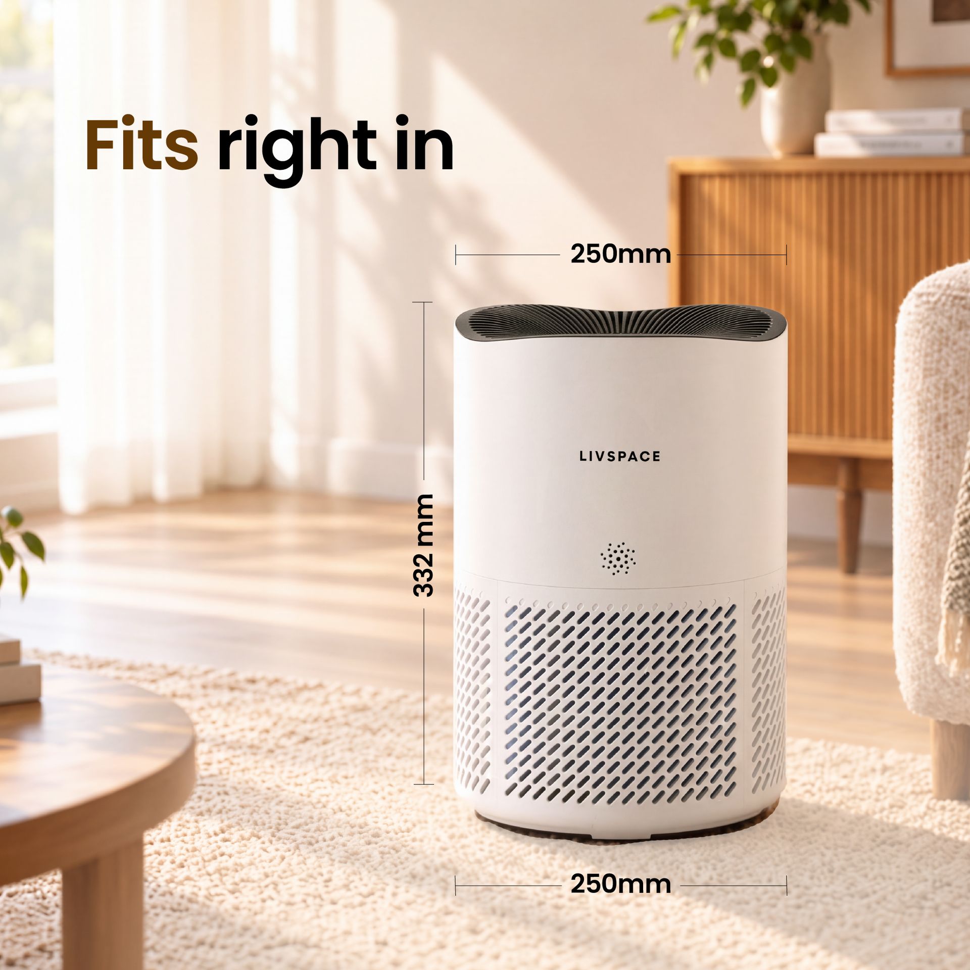 Livspace Air Purifier 350 CADR - White