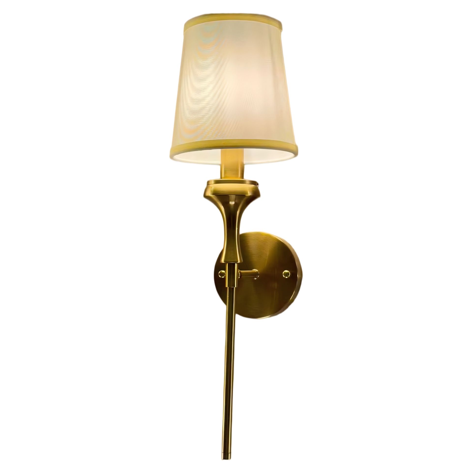 Livspace Allure Wall Light | White + Brass