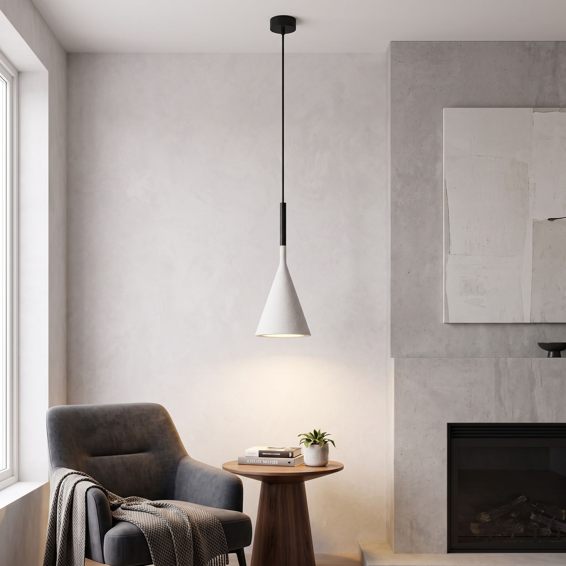 Livspace Apex Pendant | White