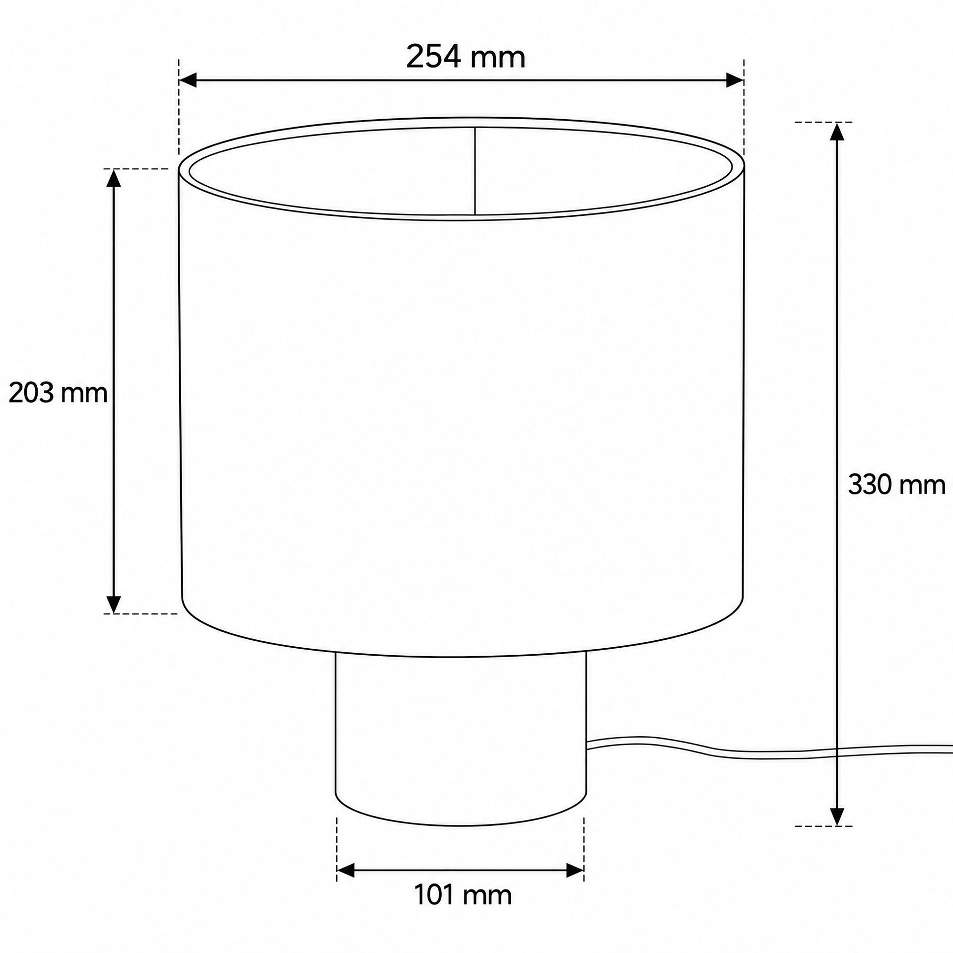 Livspace Aromas Table Lamp | Matt Black