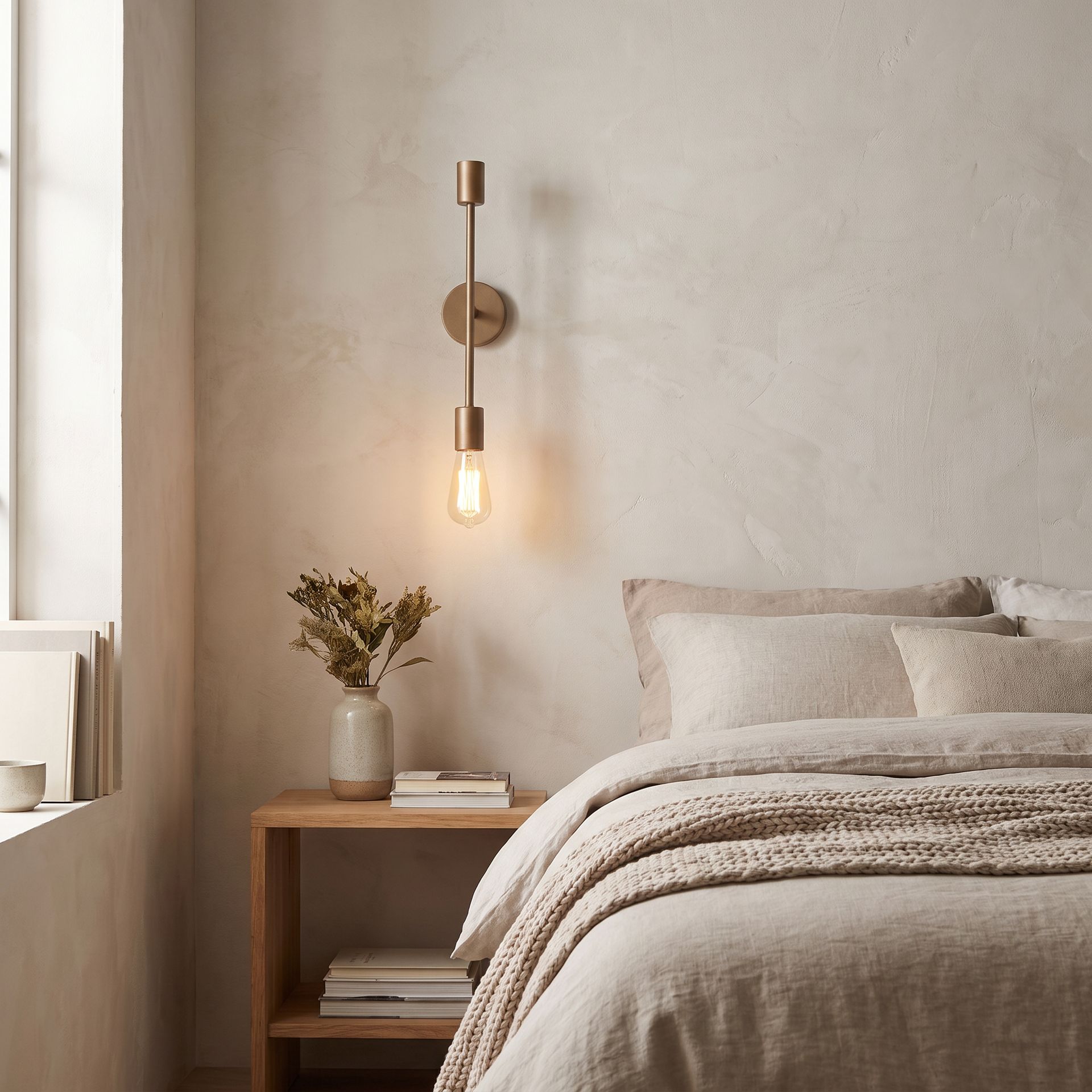 Livspace Ashley Gold Metal Novelty Wall Light | Gold