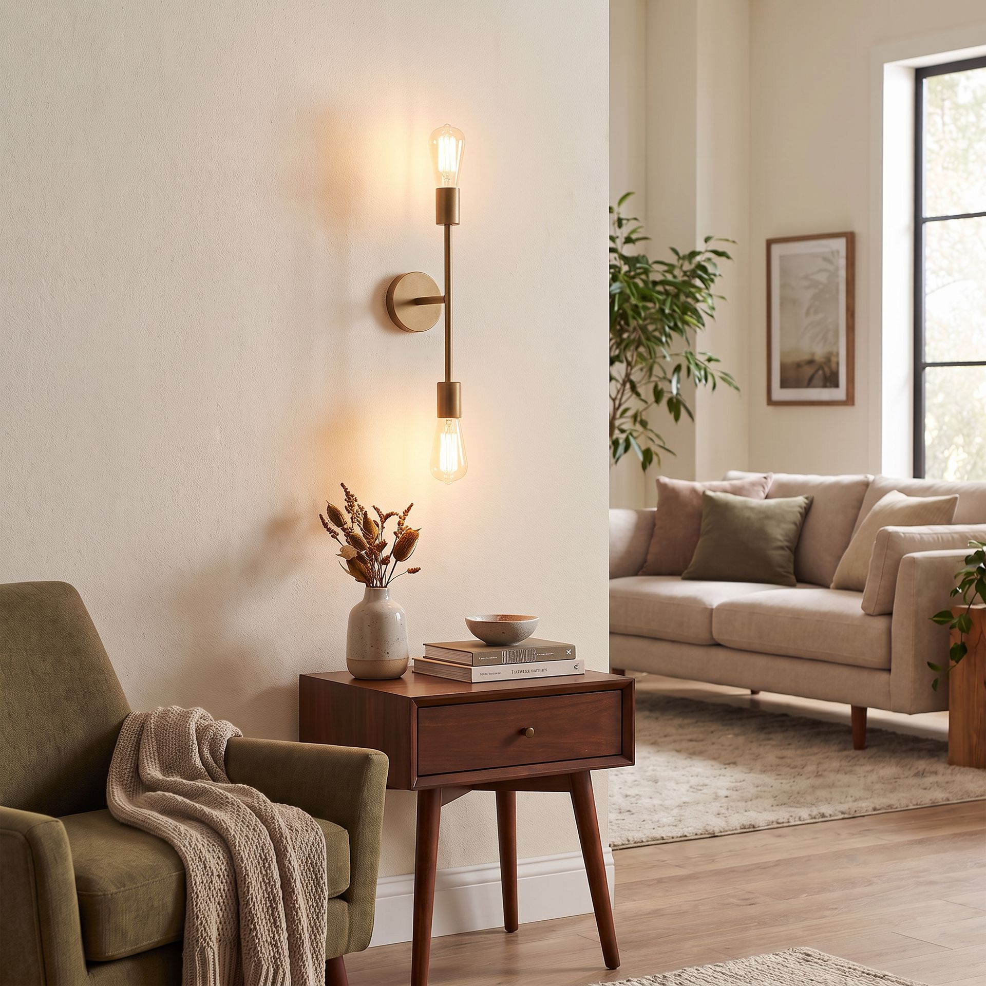 Livspace Ashley Gold Metal Novelty Wall Light | Gold