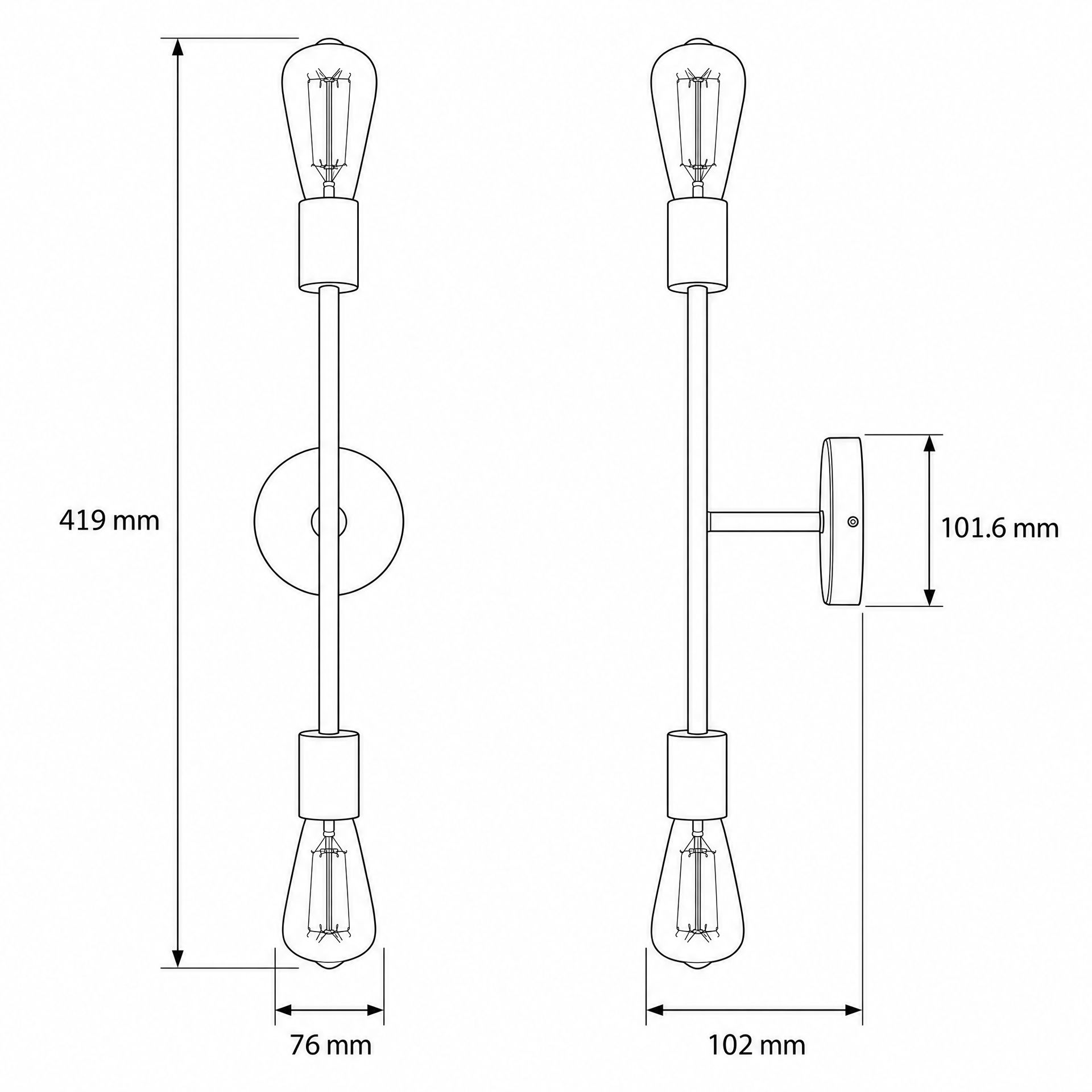 Livspace Ashley Gold Metal Novelty Wall Light | Gold