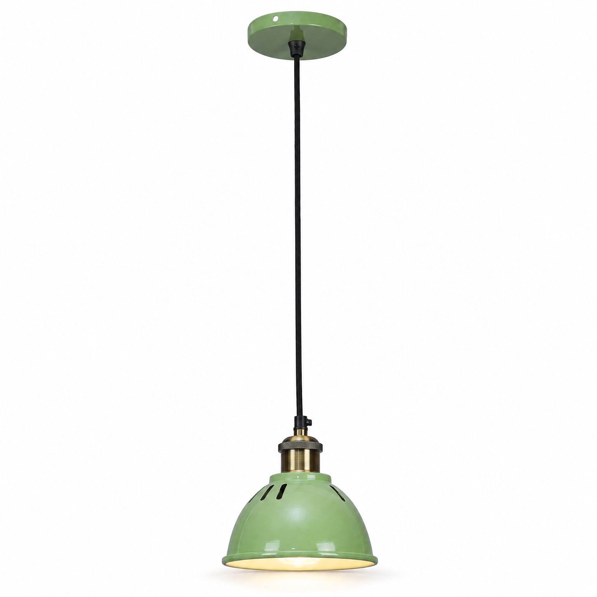 Livspace Asmund Darnar Green Metal Pendant Light | Green